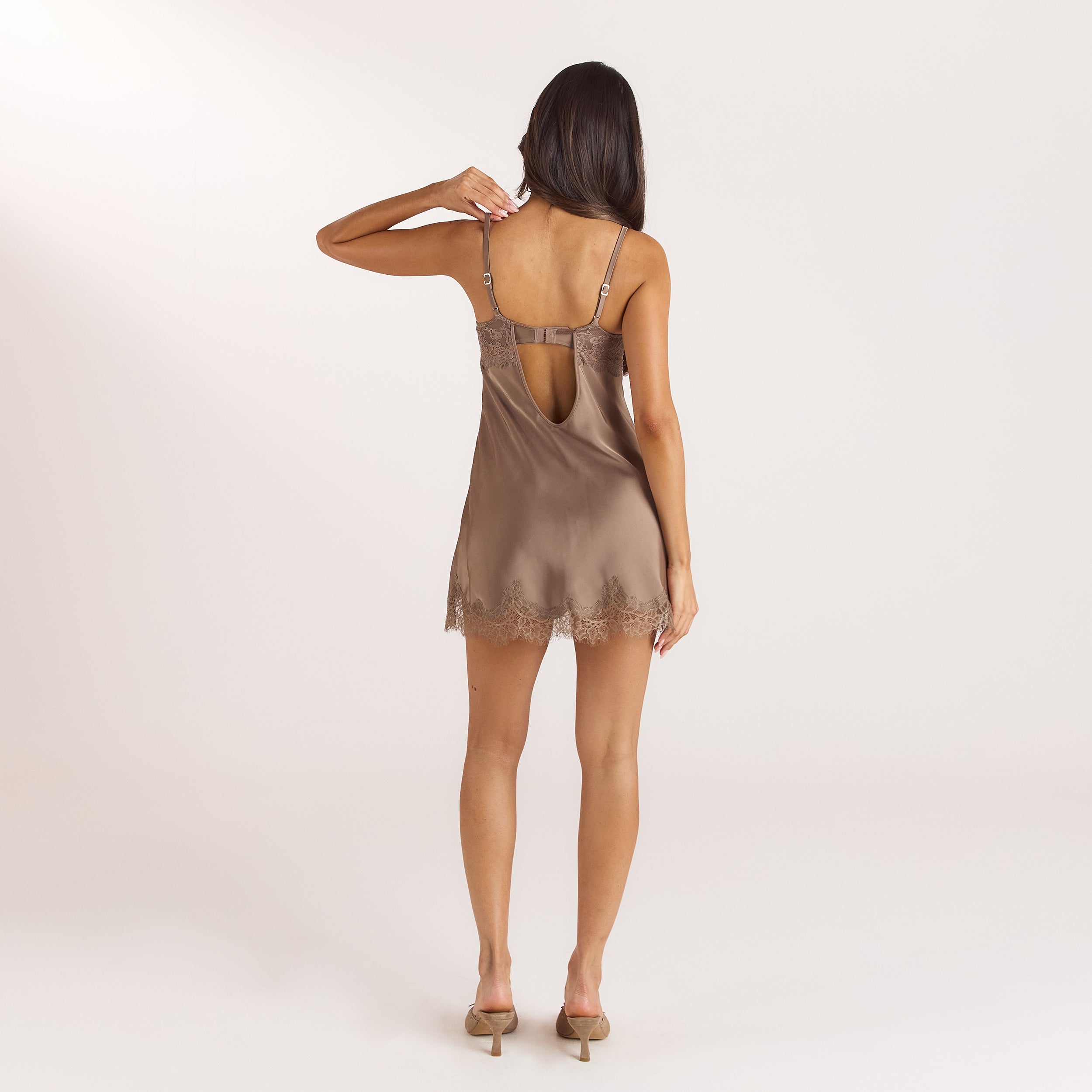 Robe Mini Satinée - Mocha alternate