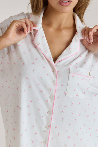 Chemise de Pyjama en Modal - Motif Floral alternate