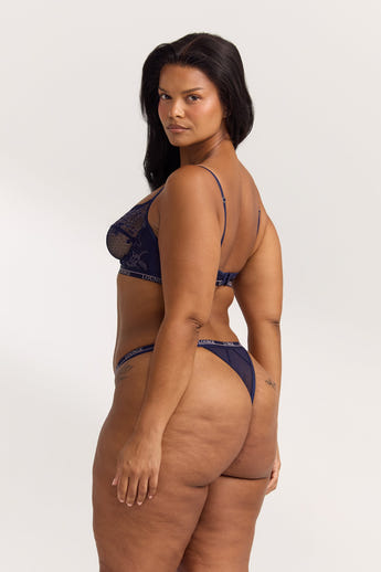 Soutien-gorge Blossom Bicolore - Bleu Marine alternate