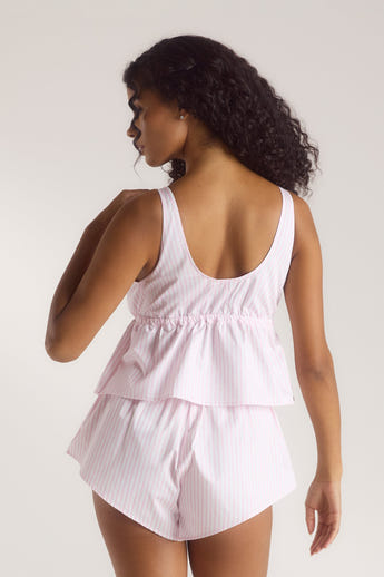 Caraco de Pyjama Bloom & Stripe - Rose alternate