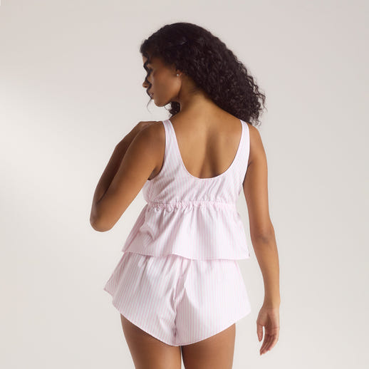 Caraco de Pyjama Bloom & Stripe - Rose alternate