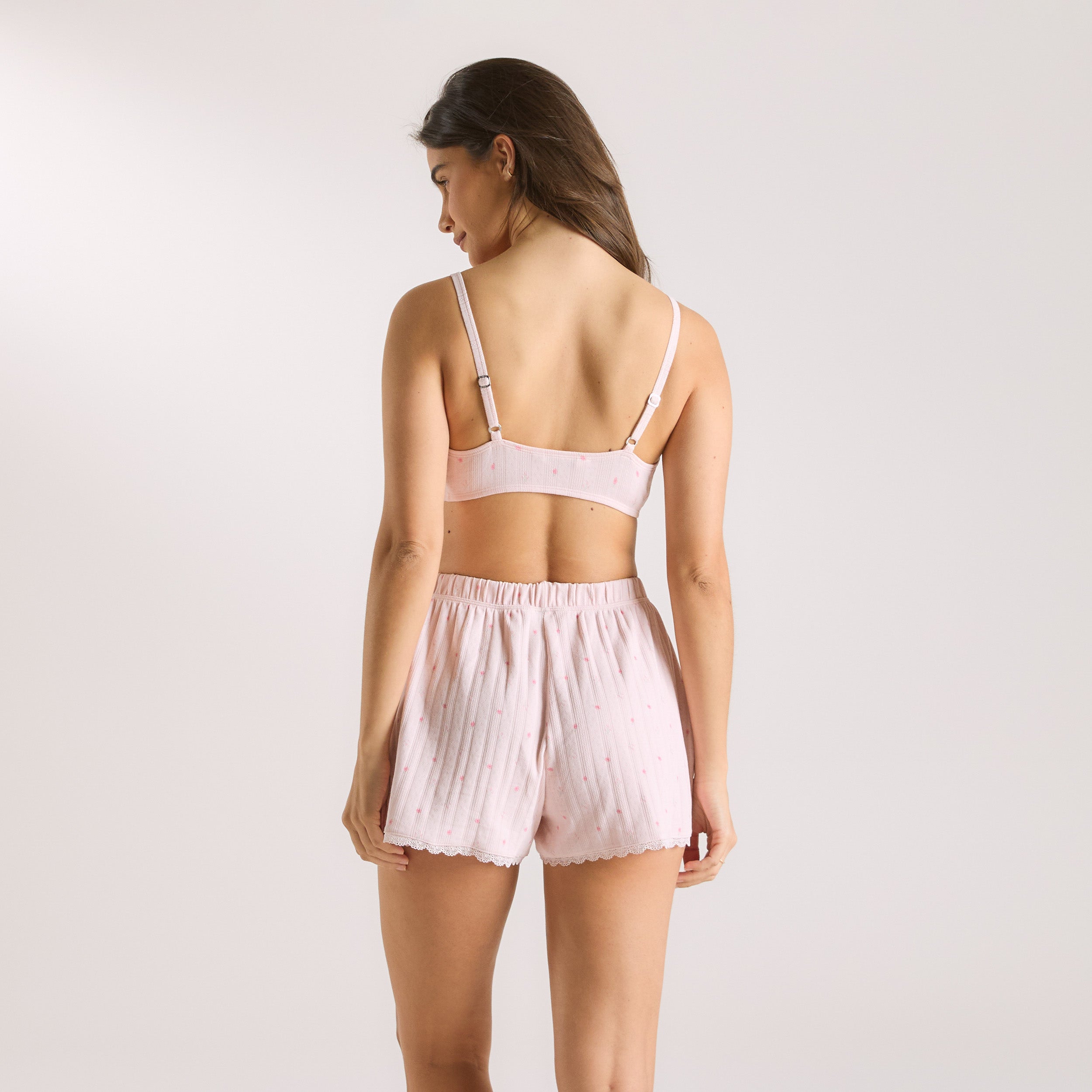 Brassière en Pointelle | Brassière en Pointelle - Rose Floral