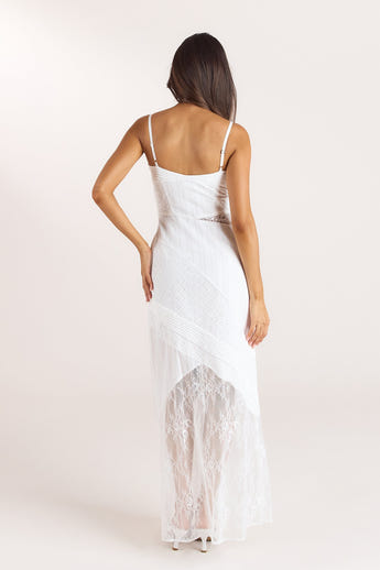 Robe Maxi en Broderie - Blanc alternate