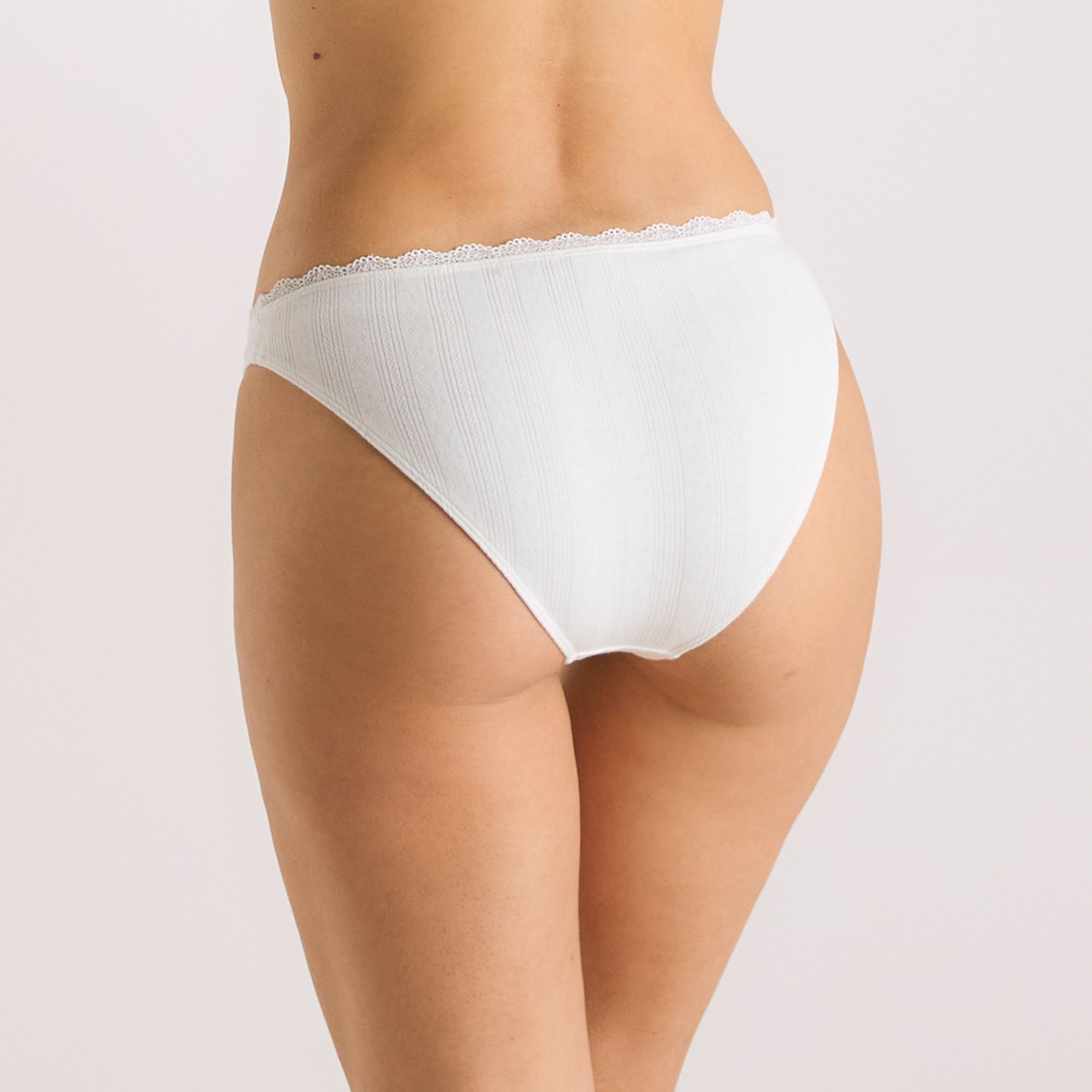 Culotte en Pointelle | Culotte en Pointelle - Crème