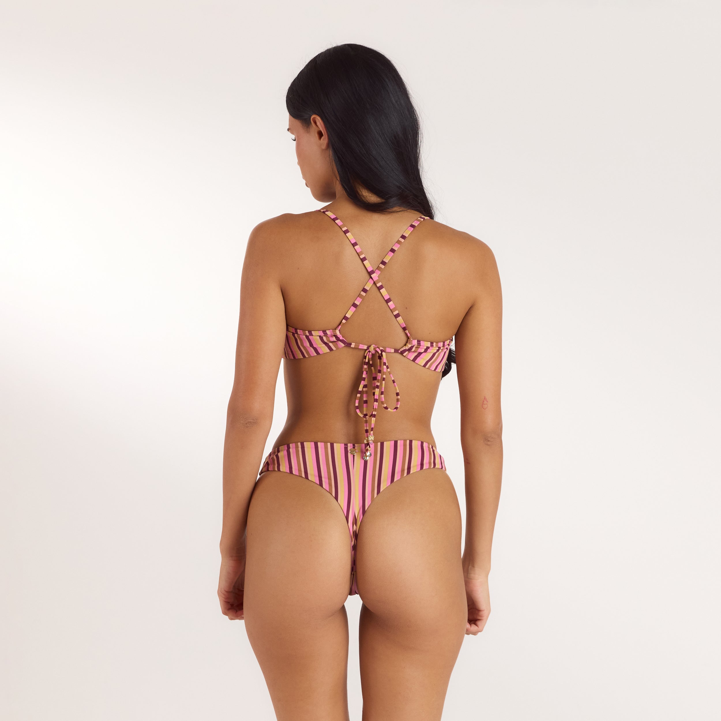 Haut de Bikini Armaturé Sunstripe | Haut de Bikini Armaturé Sunstripe - Rayures Rétro