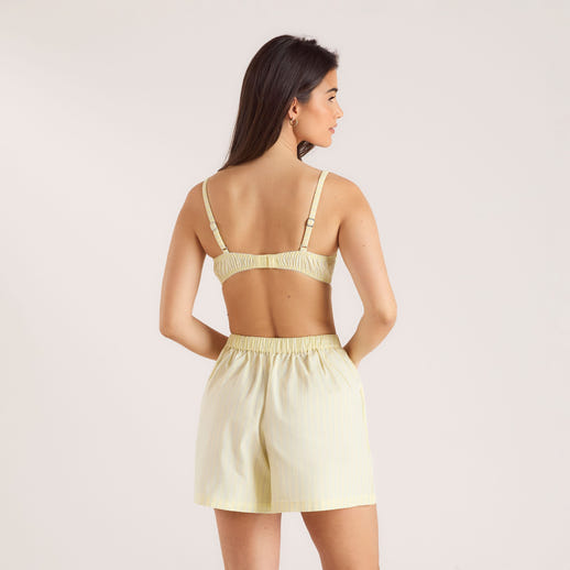 Soutien-Gorge en Coton Rayé - Jaune alternate