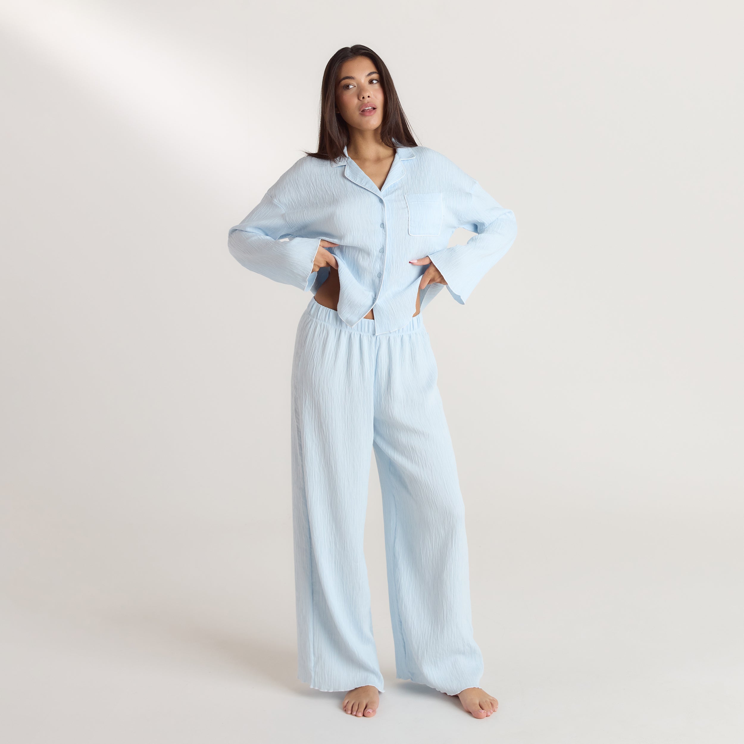 Chemise de Pyjama Crinkle | Chemise de Pyjama Crinkle - Bleu
