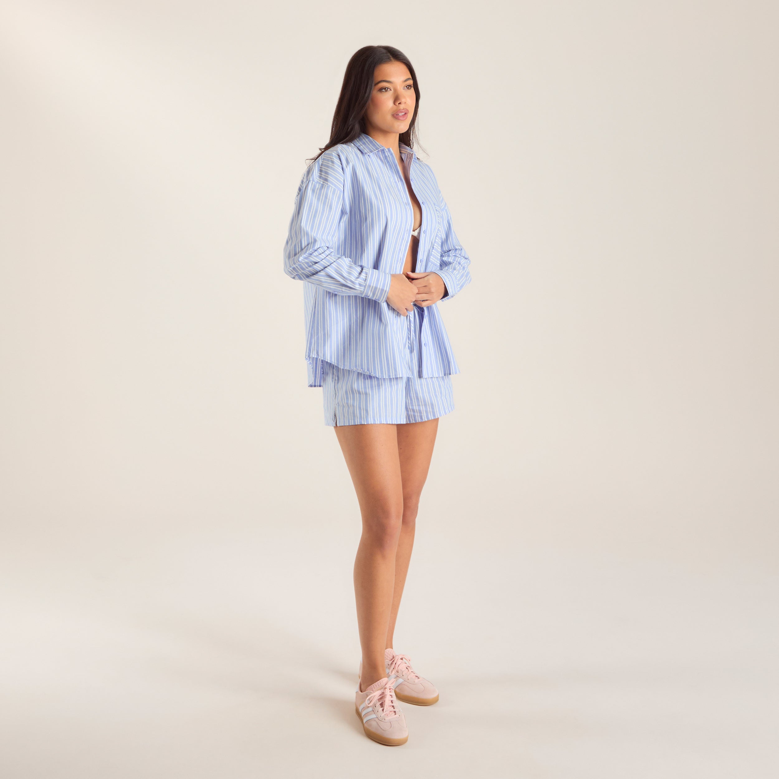 Chemise Oversize à Rayures | Chemise Oversize à Rayures - Bleu