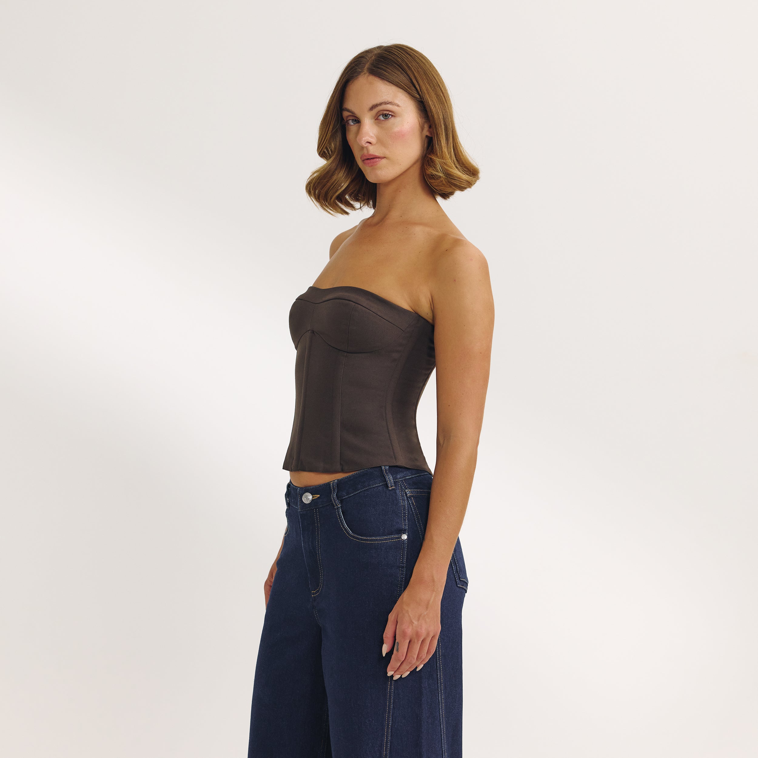Bustier Bandeau | Bustier Bandeau - Marron Foncé