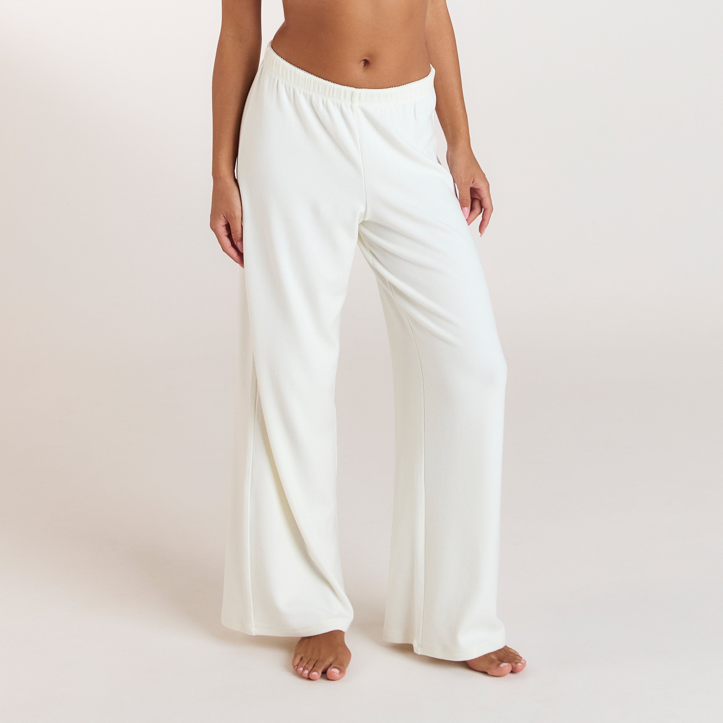 Pantalon de Pyjama Côtelé | Pantalon de Pyjama Côtelé - Crème