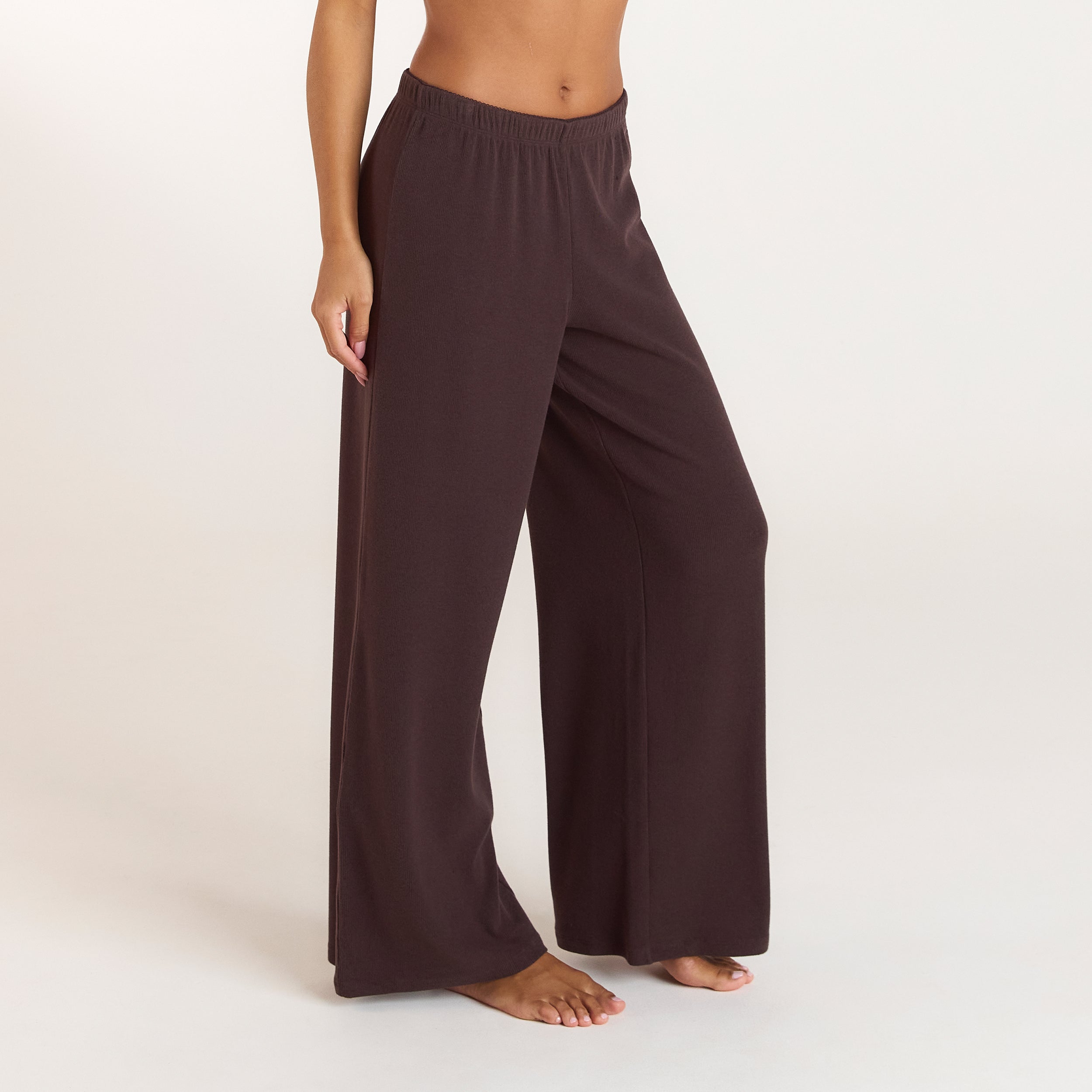 Pantalon de Pyjama Côtelé | Pantalon de Pyjama Côtelé - Chocolat Noir
