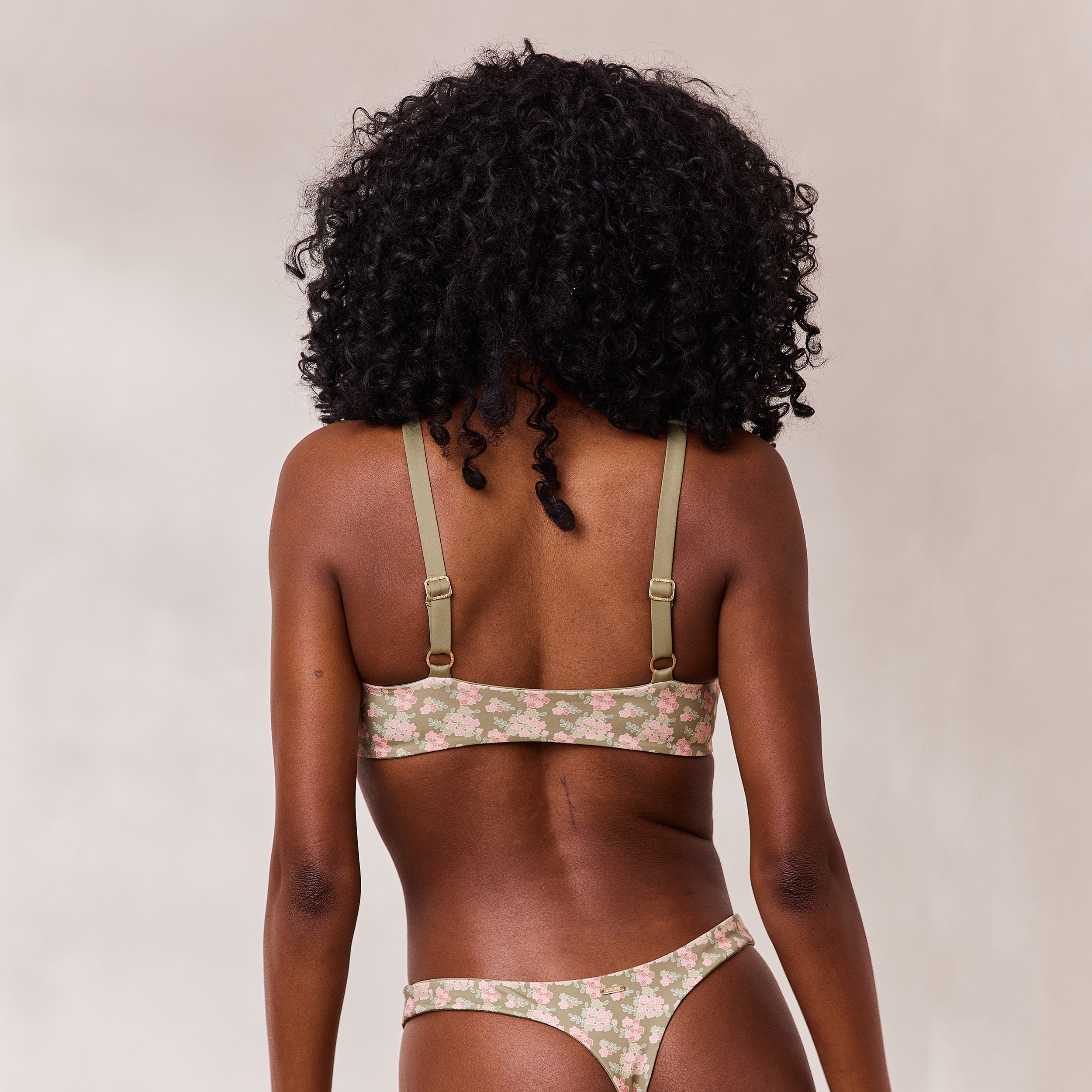 Plongeant Haut de Bikini Réversible | Plongeant Haut de Bikini Réversible - Vert/Floral