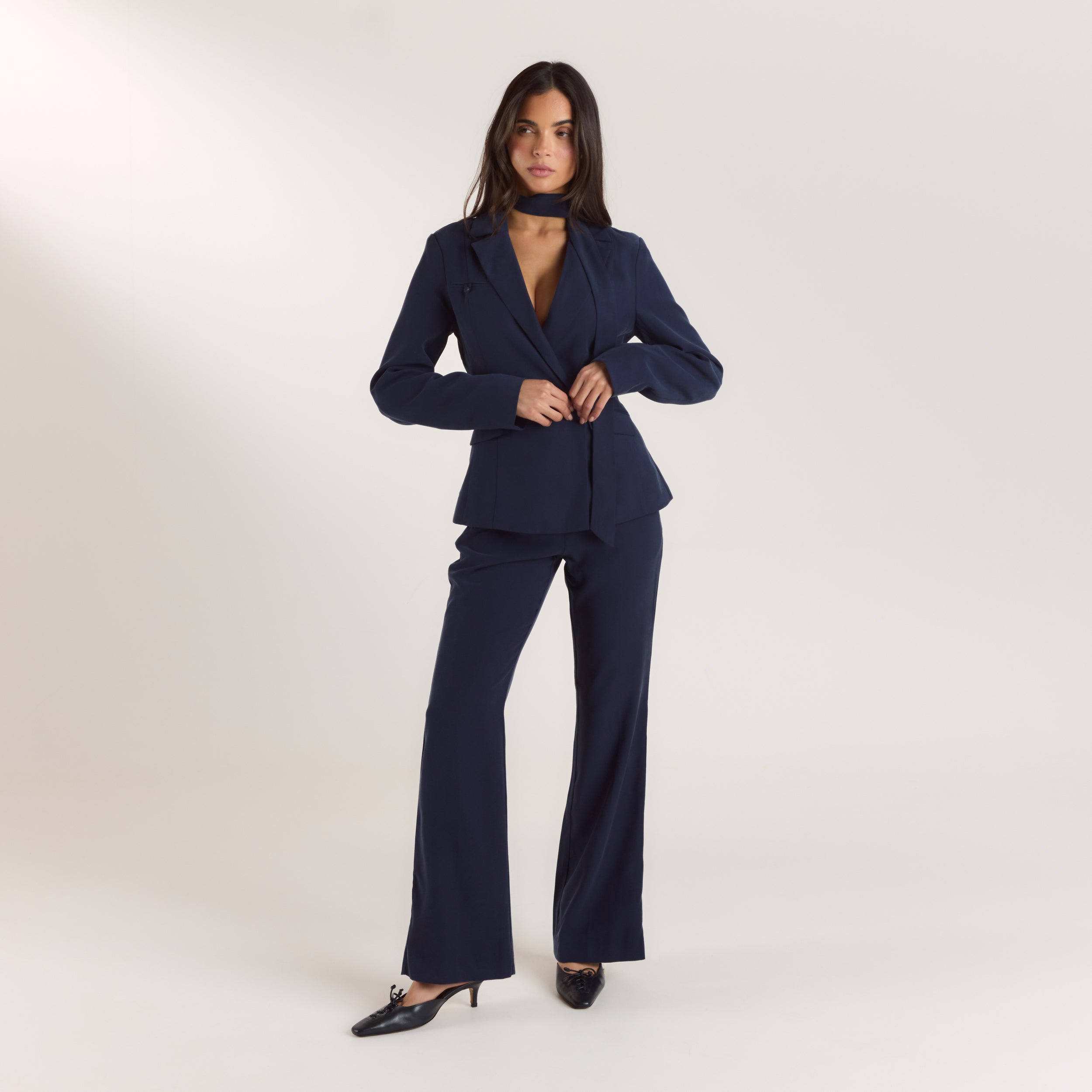 Pantalon Droit Style 90s | Pantalon Droit Style 90s - Bleu Marine