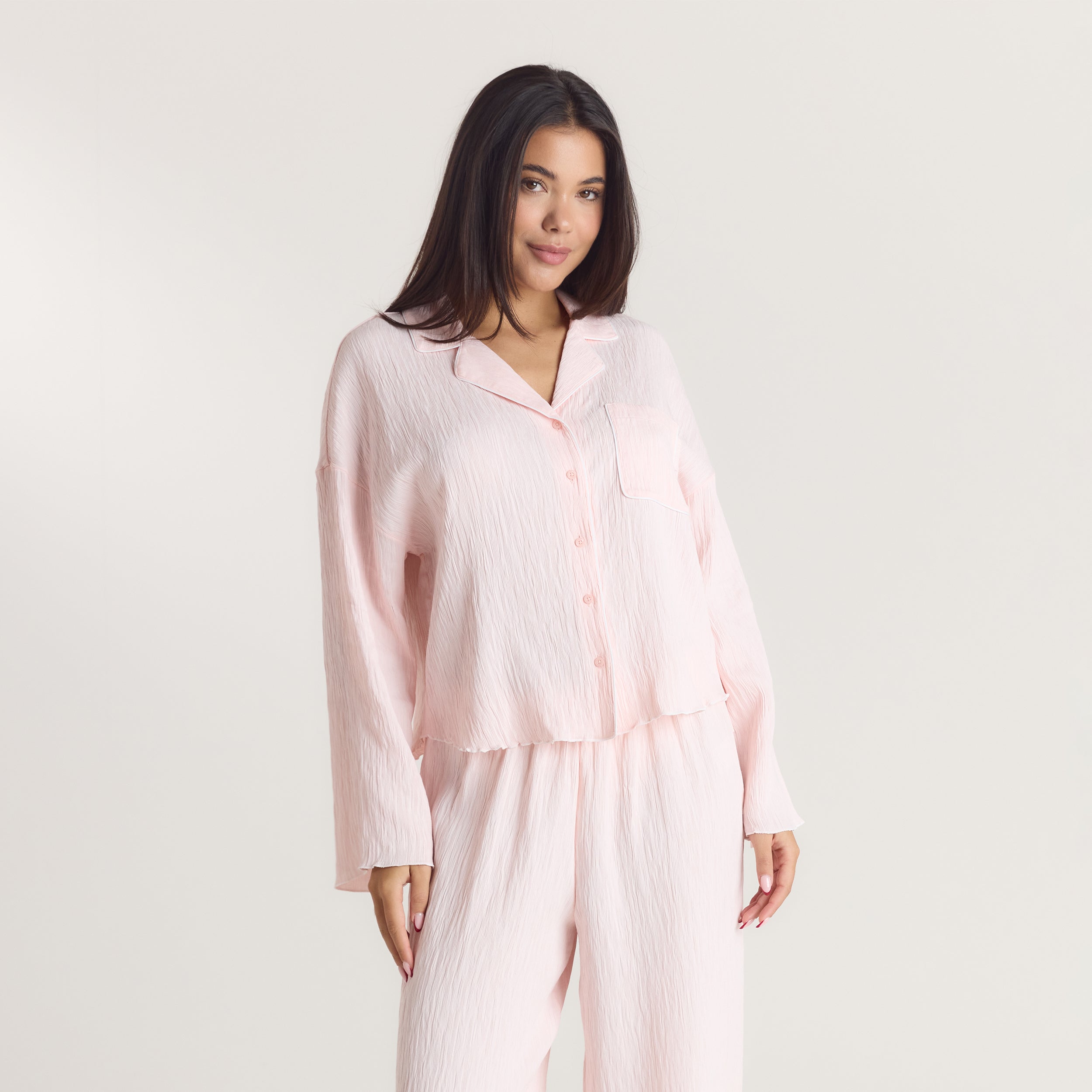 Chemise de Pyjama Crinkle | Chemise de Pyjama Crinkle - Rose