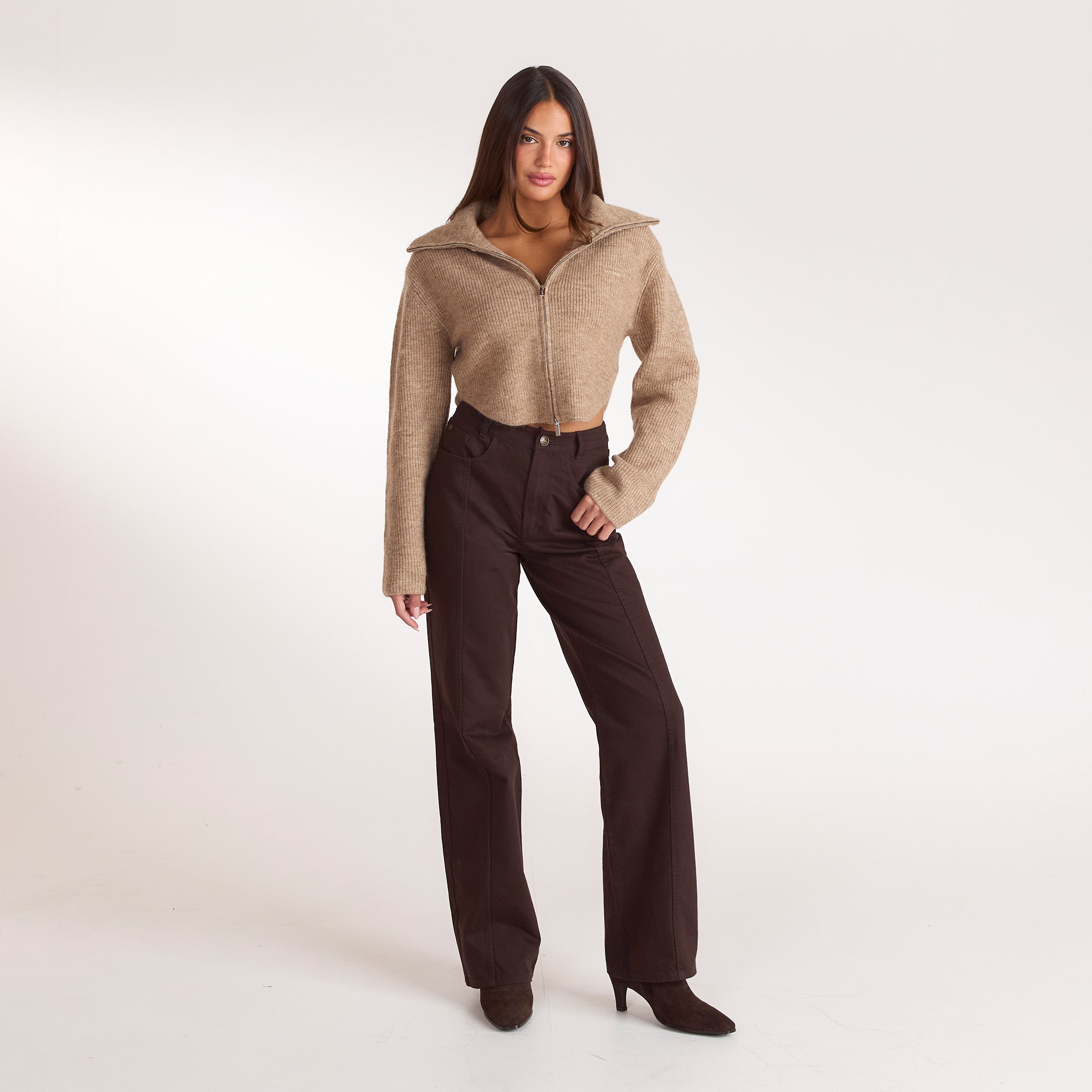 Cardigan en Maille Structuré | Cardigan en Maille Structuré - Biscuit
