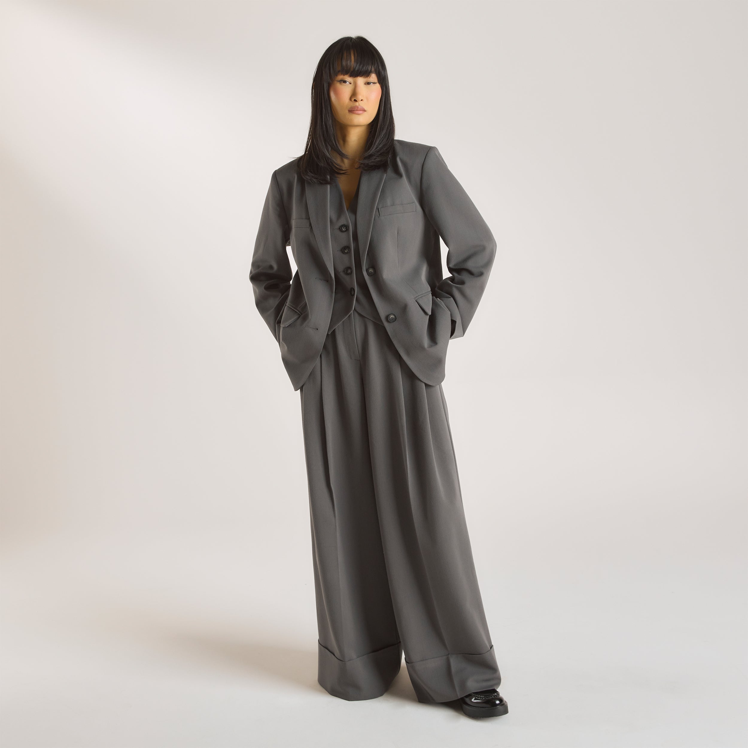 Blazer Oversize | Blazer Oversize - Charbon