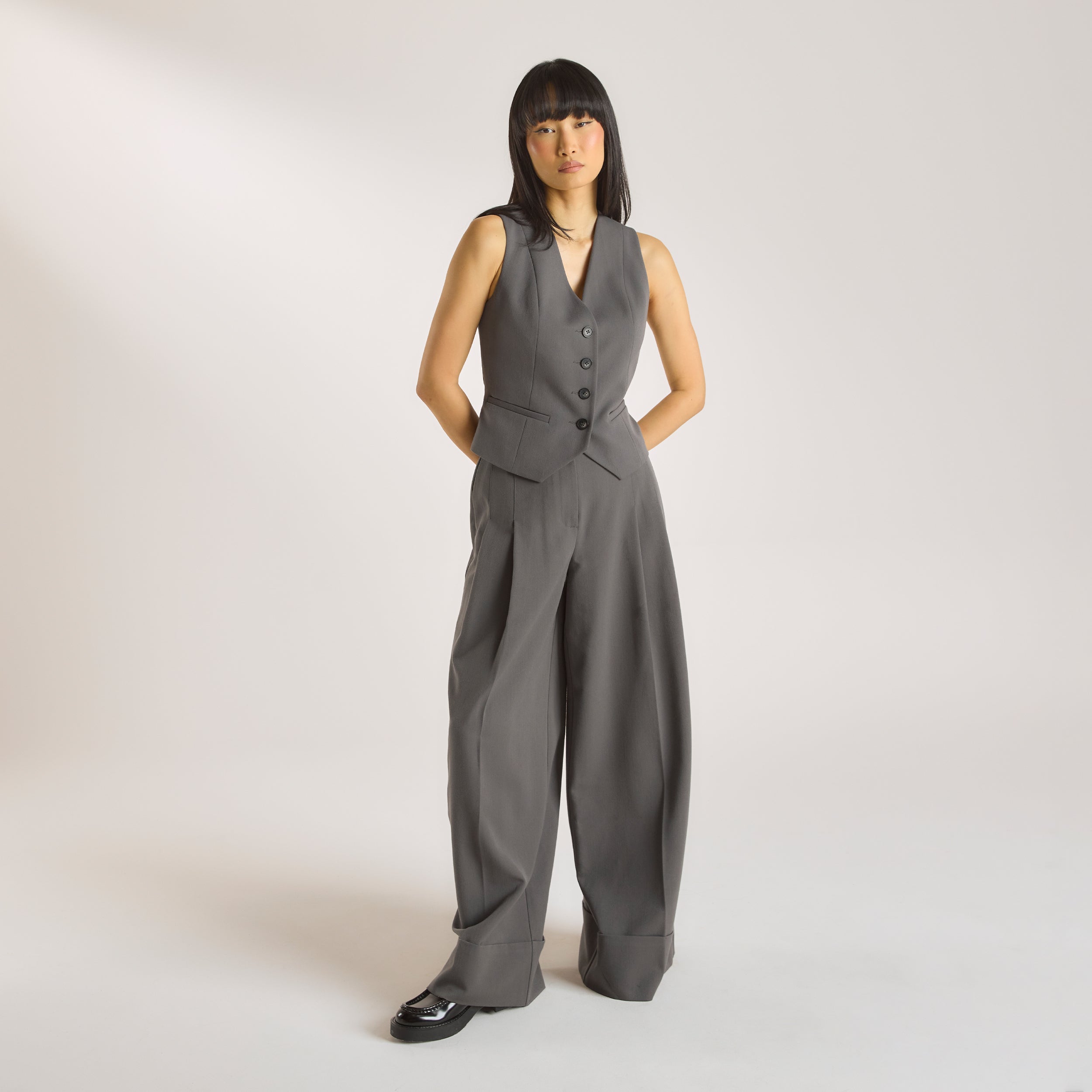 Gilet Ajusté | Gilet Ajusté - Charbon