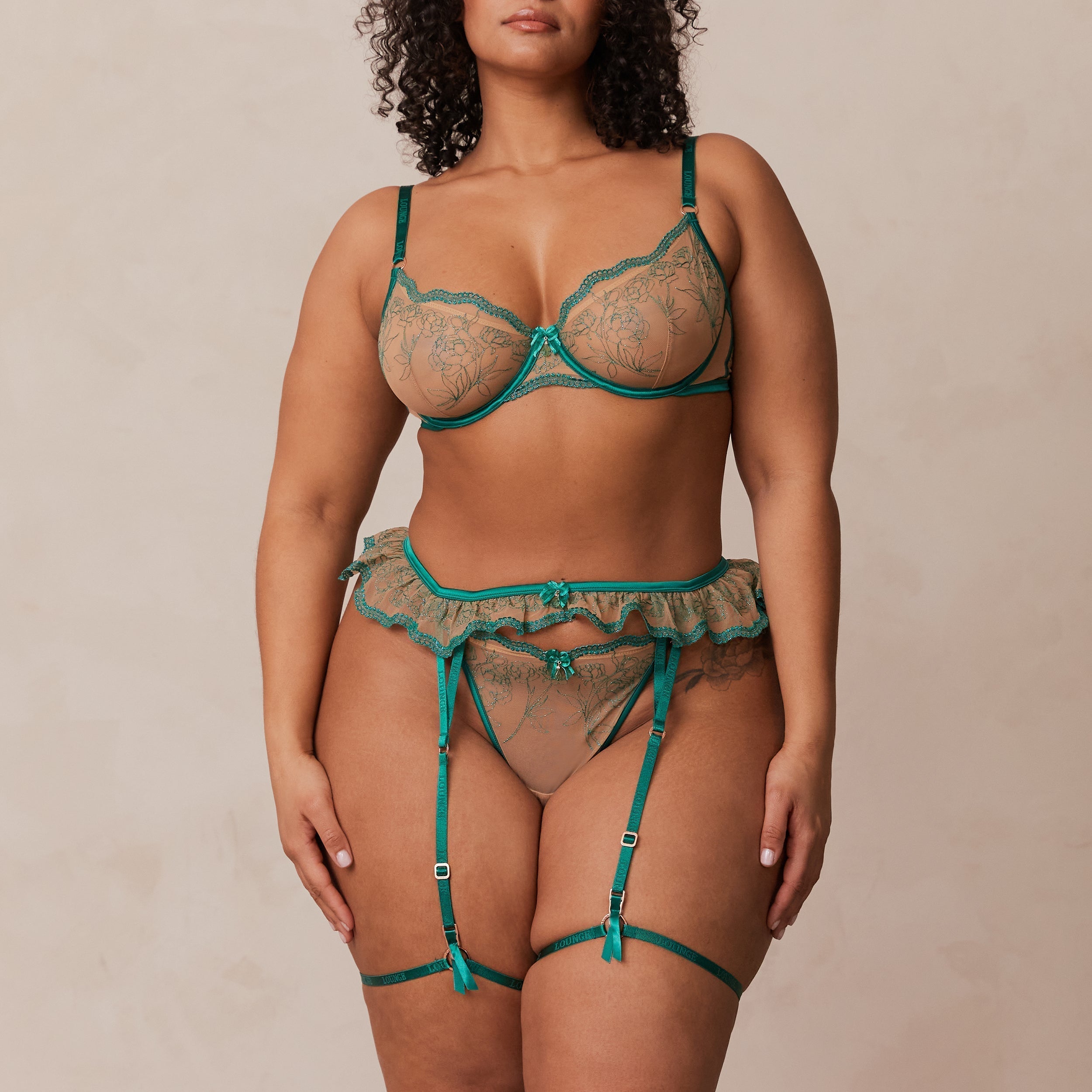 String et Porte-jarretelles Celine Intimates | String et Porte-jarretelles Celine Intimates - Vert
