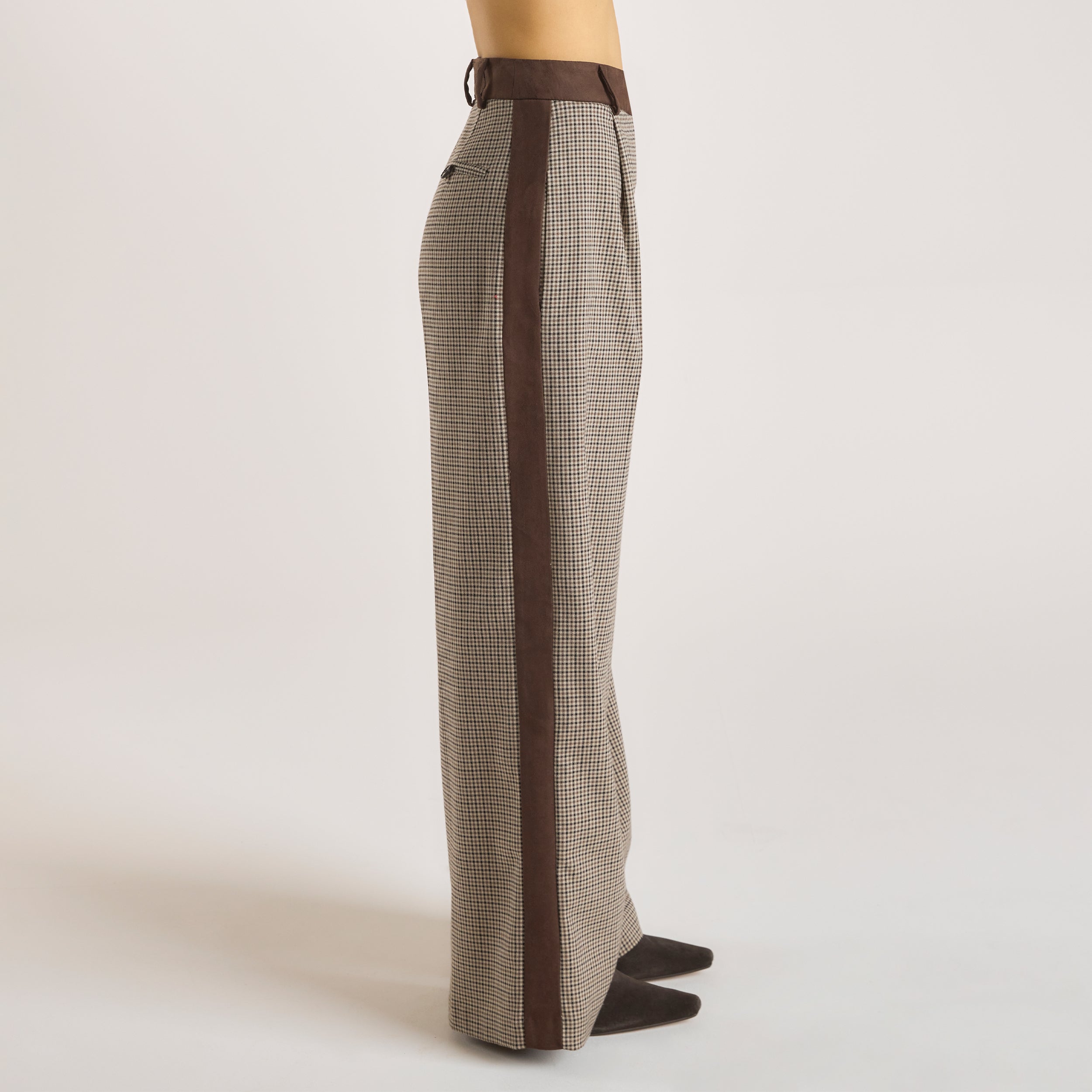 Pantalon Pied-de-Poule | Pantalon Pied-de-Poule - Marron