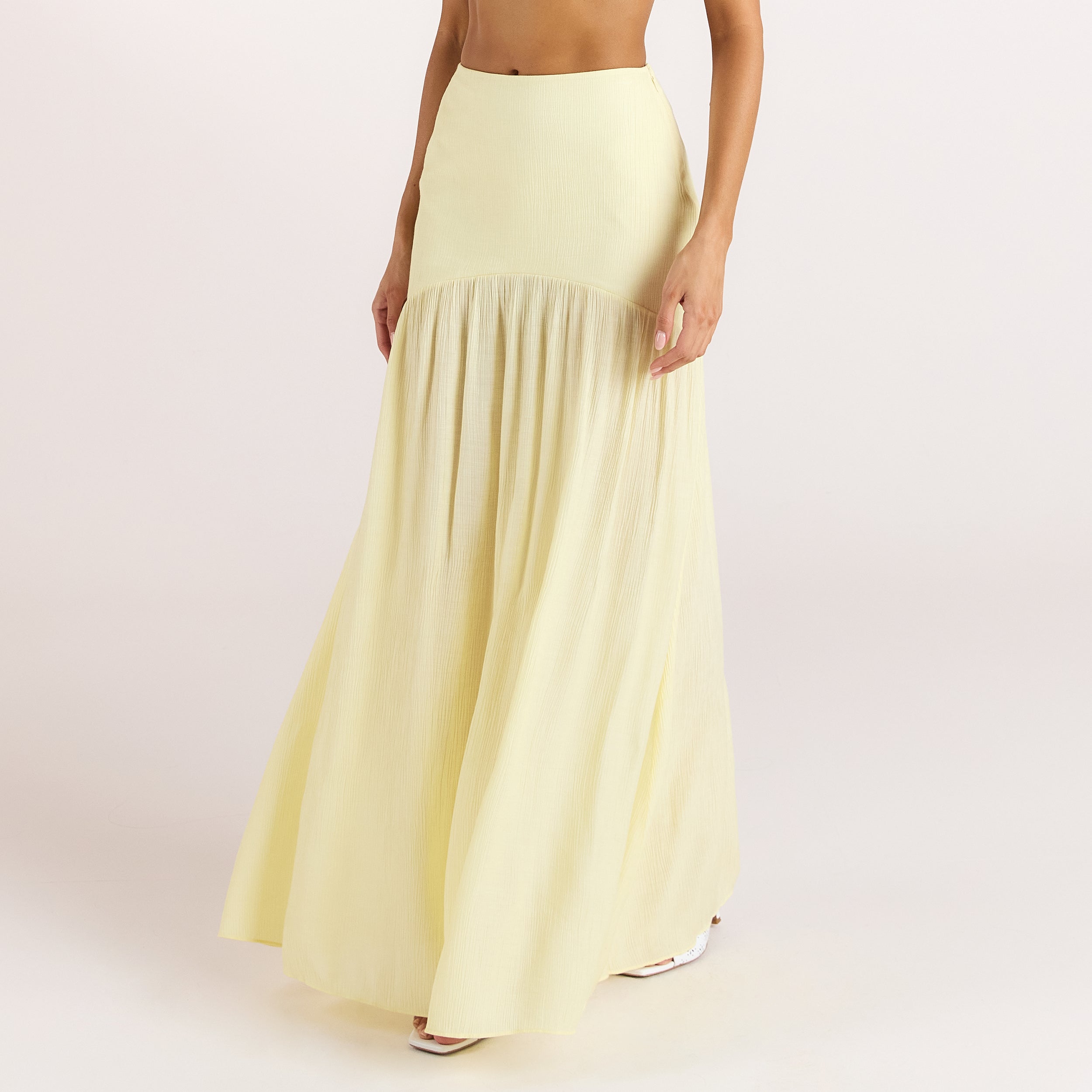 Jupe Maxi Transparente | Jupe Maxi Transparente - Jaune Citron
