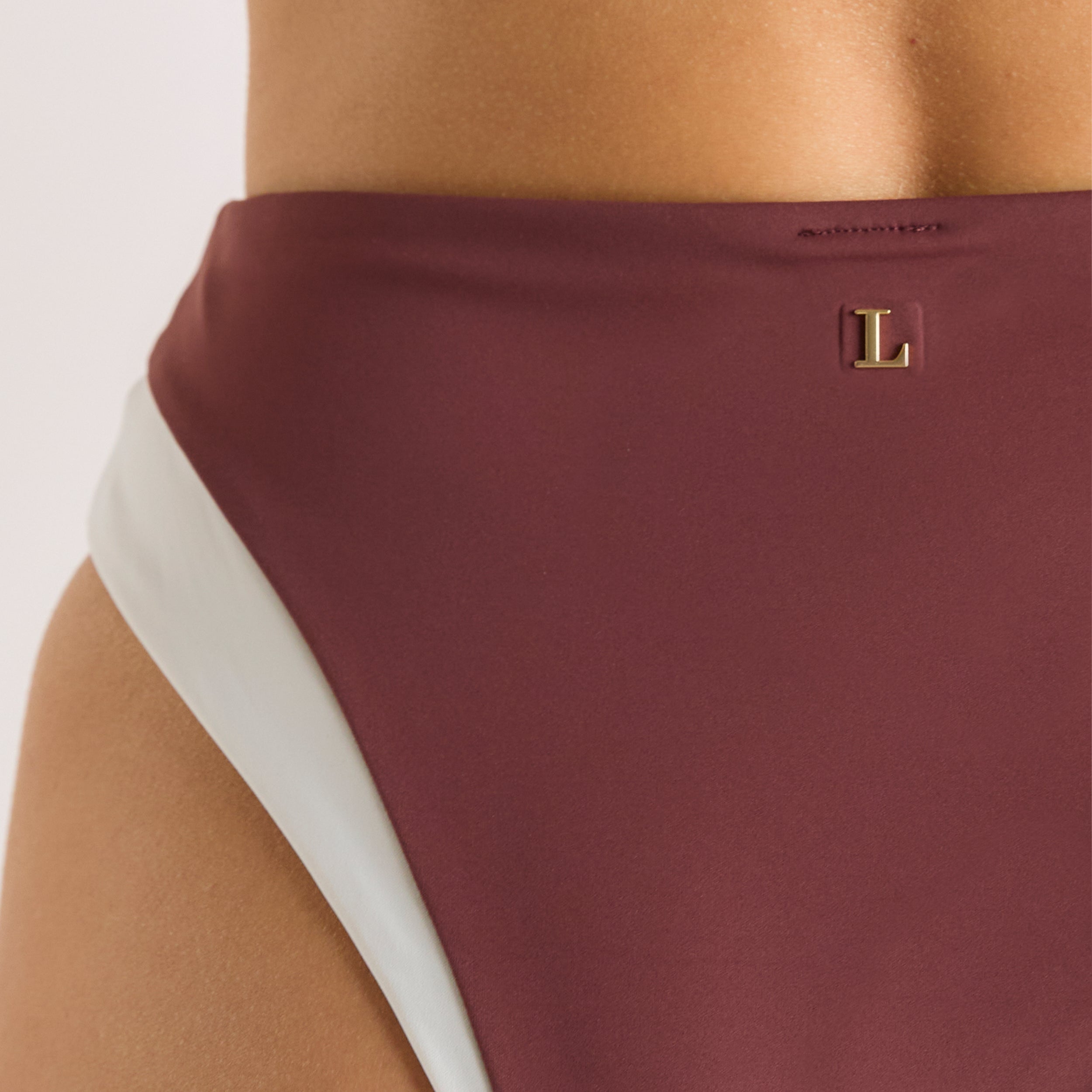 Culotte de Bikini Taille Haute Monaco  | Culotte de Bikini Taille Haute Monaco  - Prune