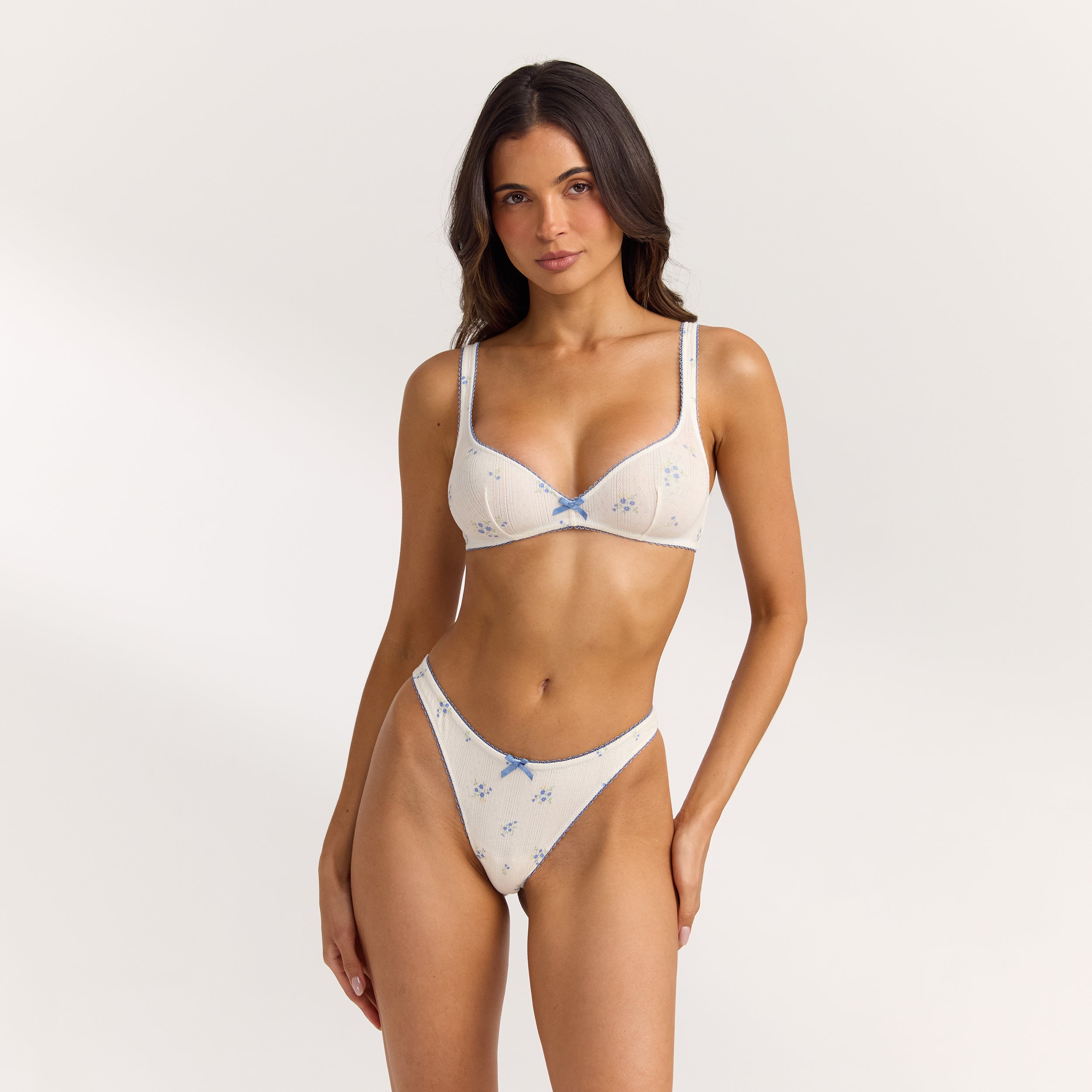Bralette Pointelle | Bralette Pointelle - Motif Floral