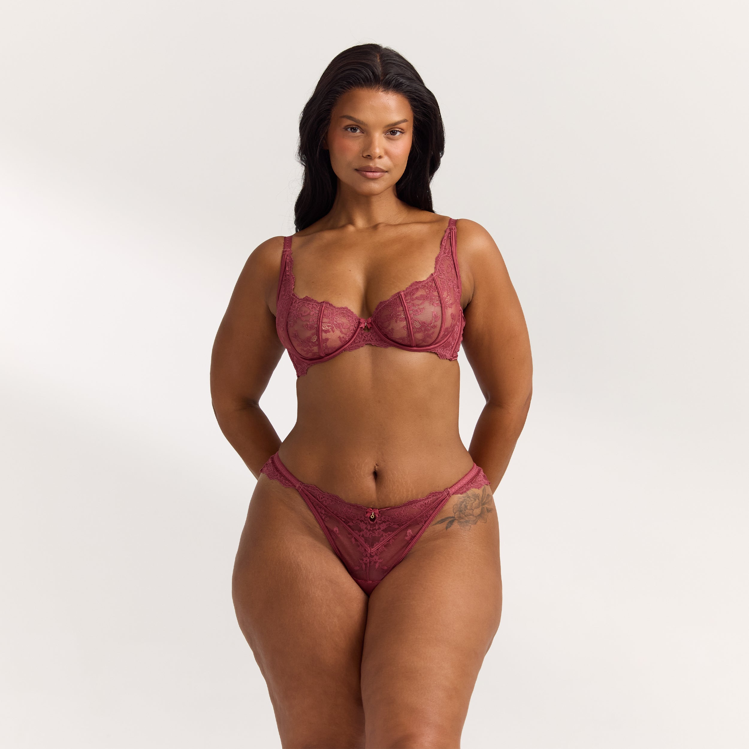 Soutien-gorge Plongeant Enchant | Soutien-gorge Plongeant Enchant - Rhubarbe