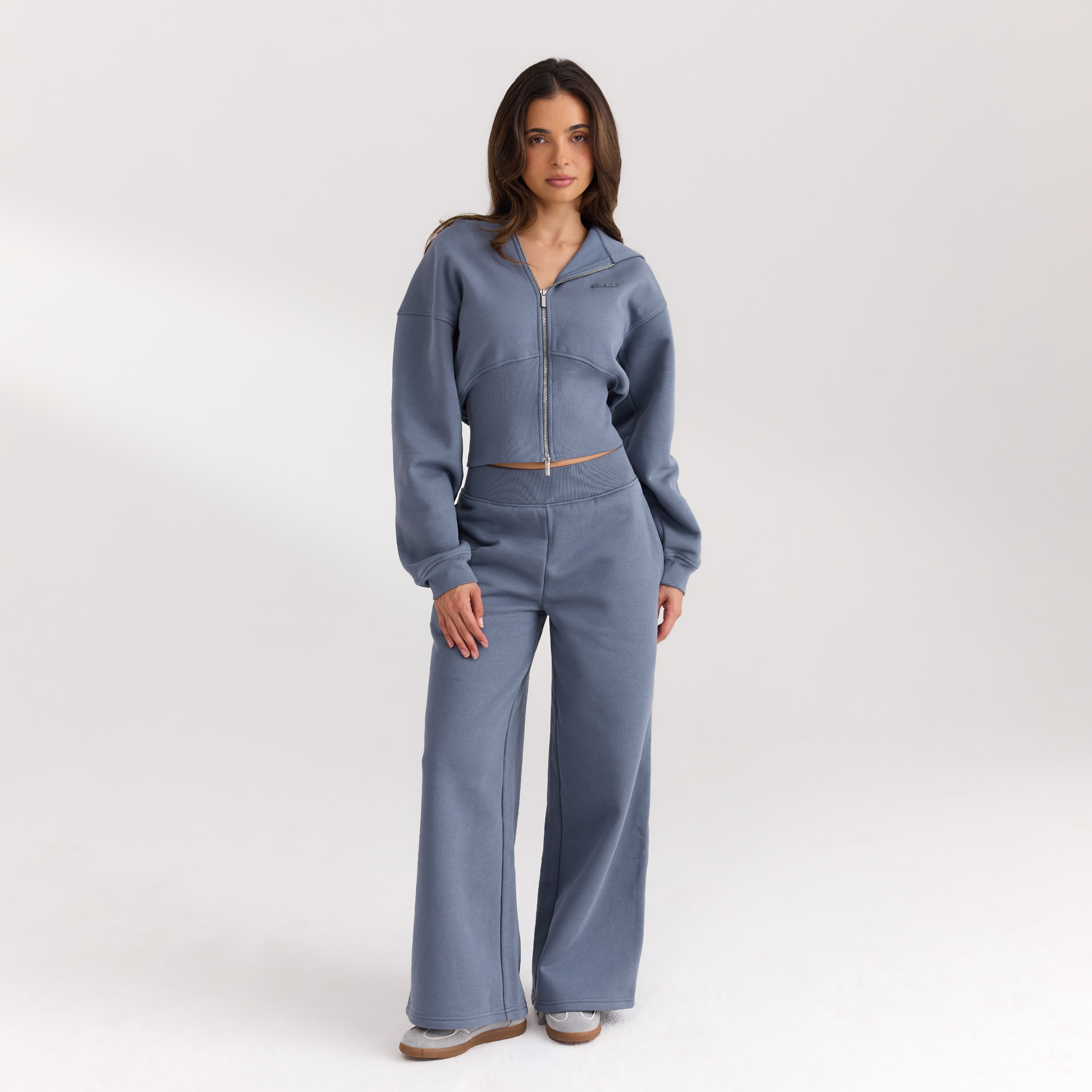 Veste Zippée Ajusté | Veste Zippée Ajusté - Bleu Ardoise