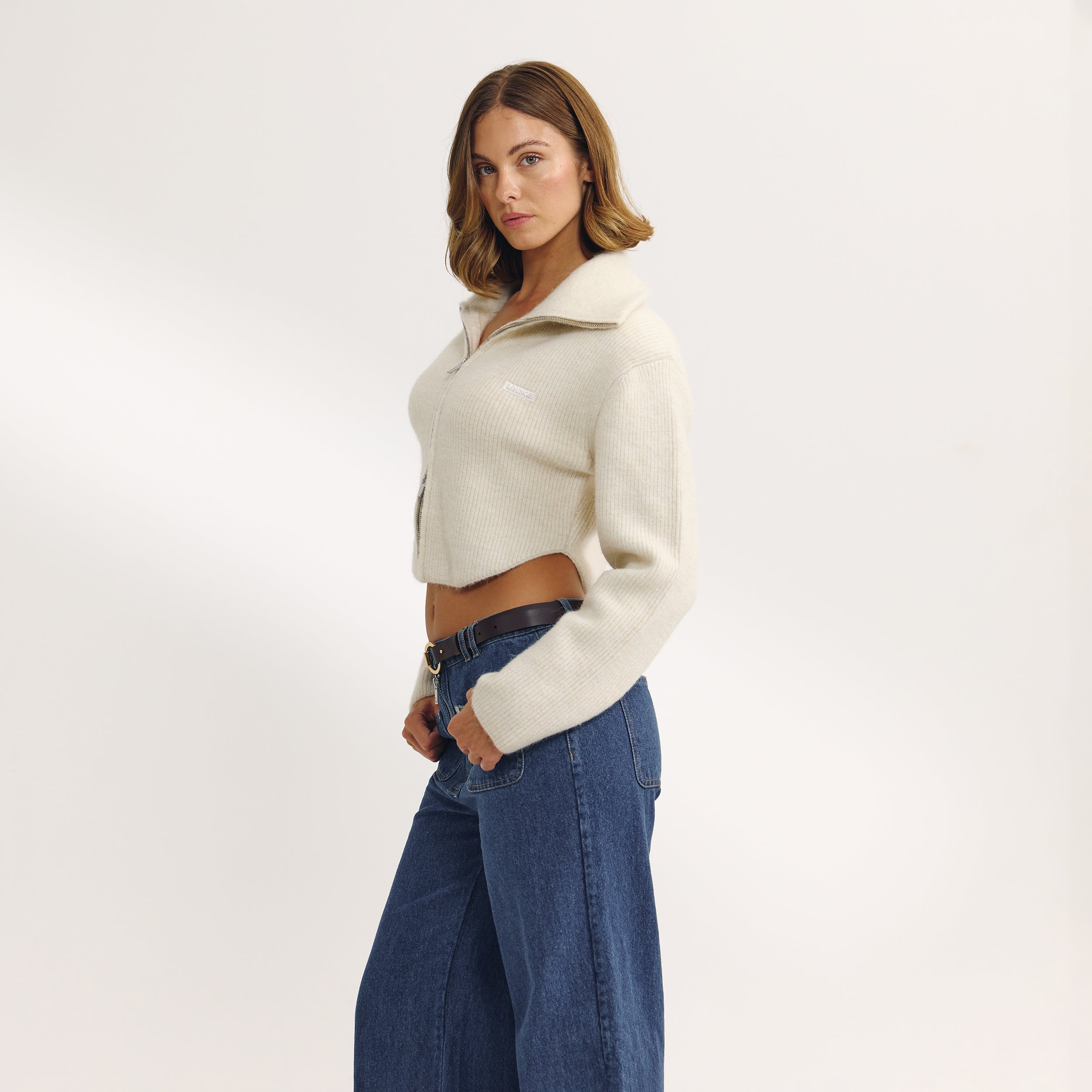 Veste Structurée en Maille | Veste Structurée en Maille - Crème