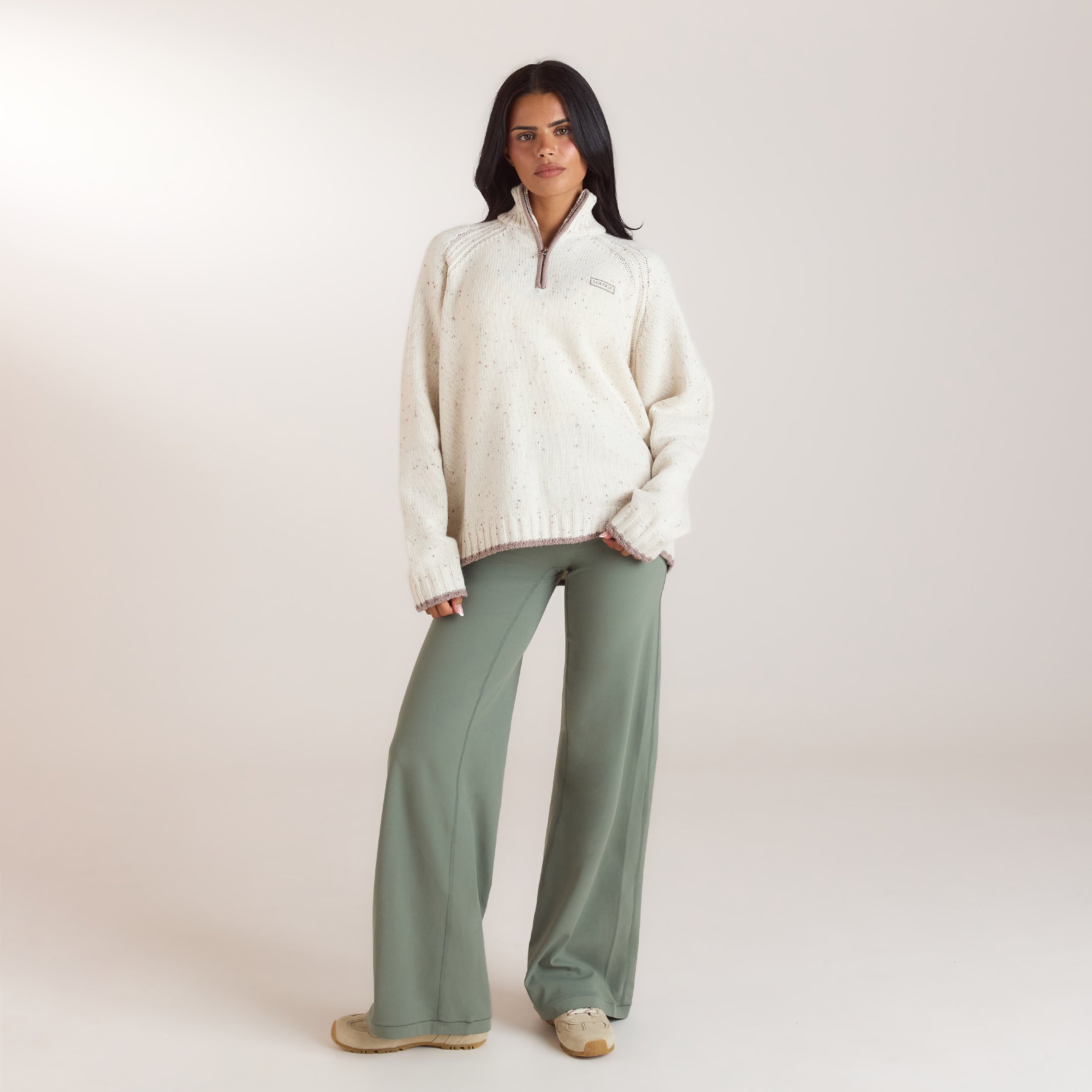 Pull en Laine à Demi-Zip | Pull en Laine à Demi-Zip - Crème