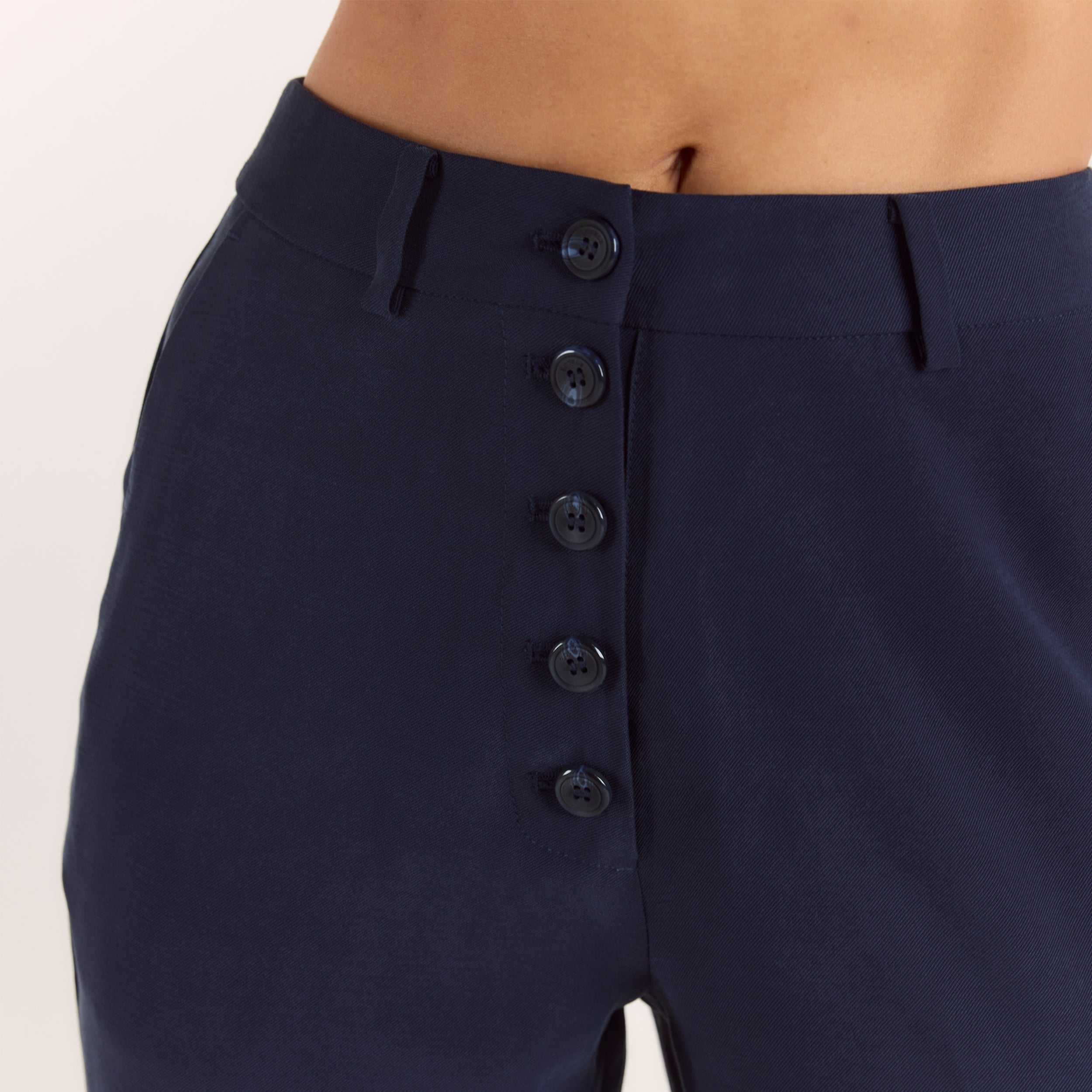 Pantalon Droit Style 90s | Pantalon Droit Style 90s - Bleu Marine
