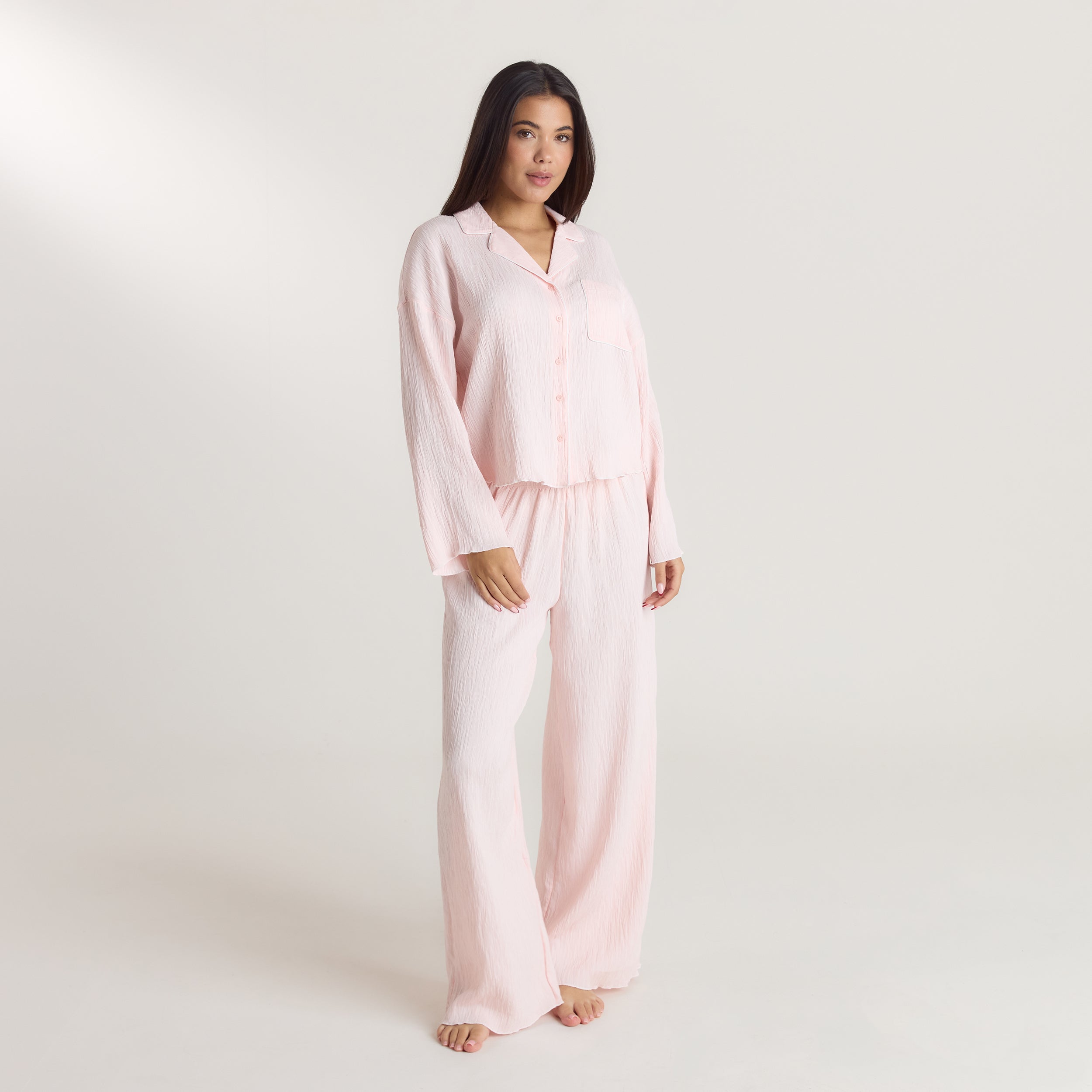 Chemise de Pyjama Crinkle | Chemise de Pyjama Crinkle - Rose
