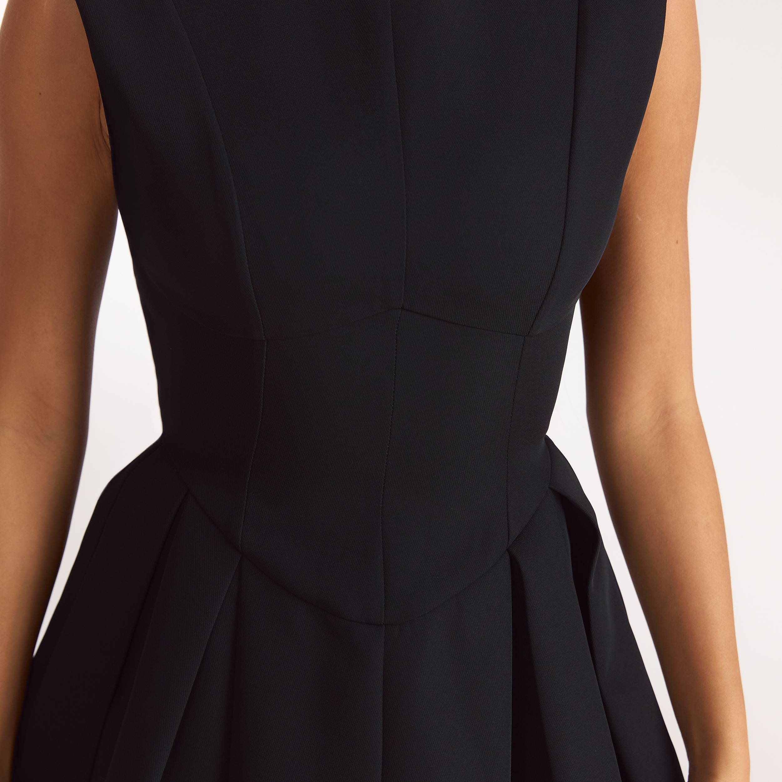 Robe Mini Cintrée Plissée | Robe Mini Cintrée Plissée - Noir