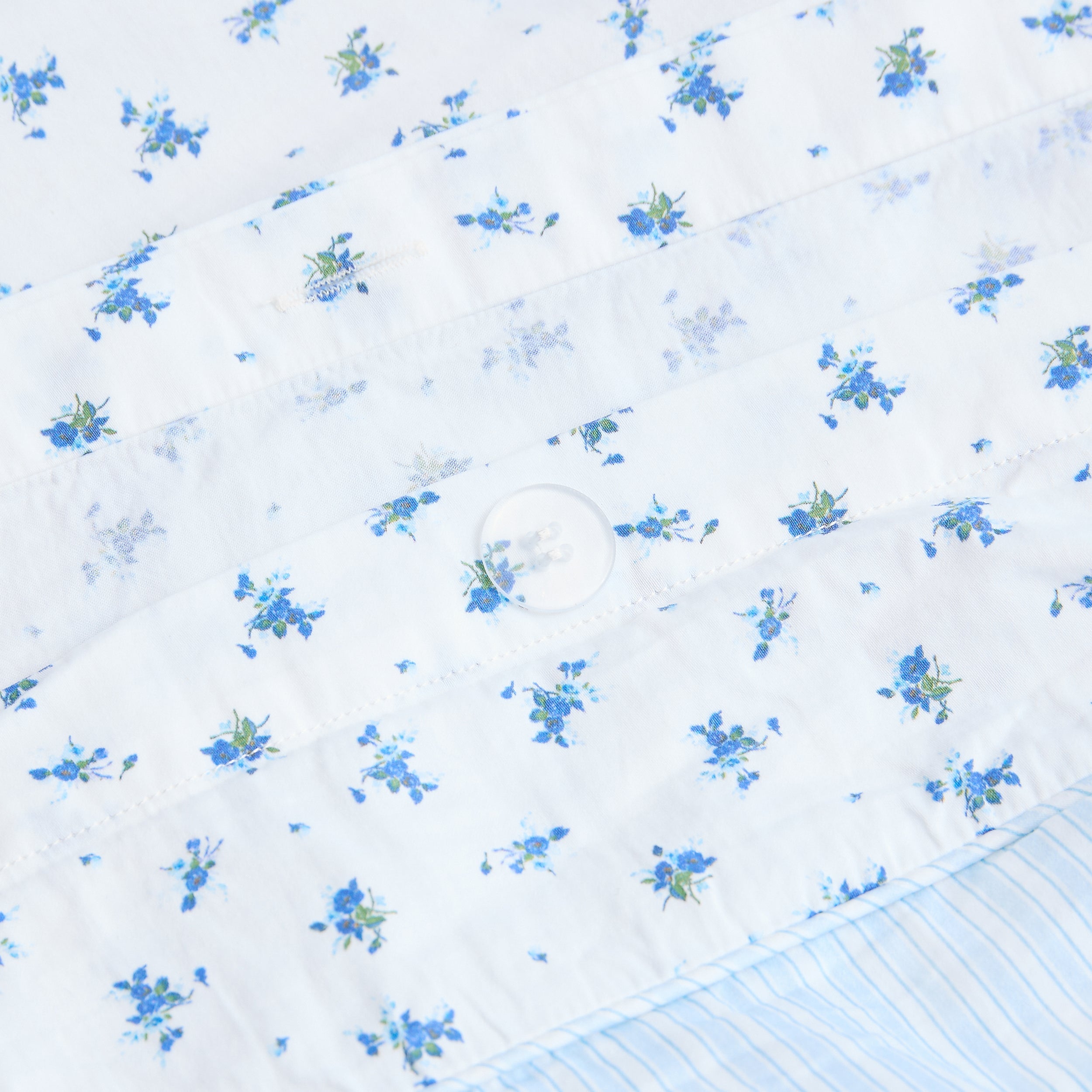 Housse de Couette Bloom & Stripe | Housse de Couette Bloom & Stripe - Bleu Floral
