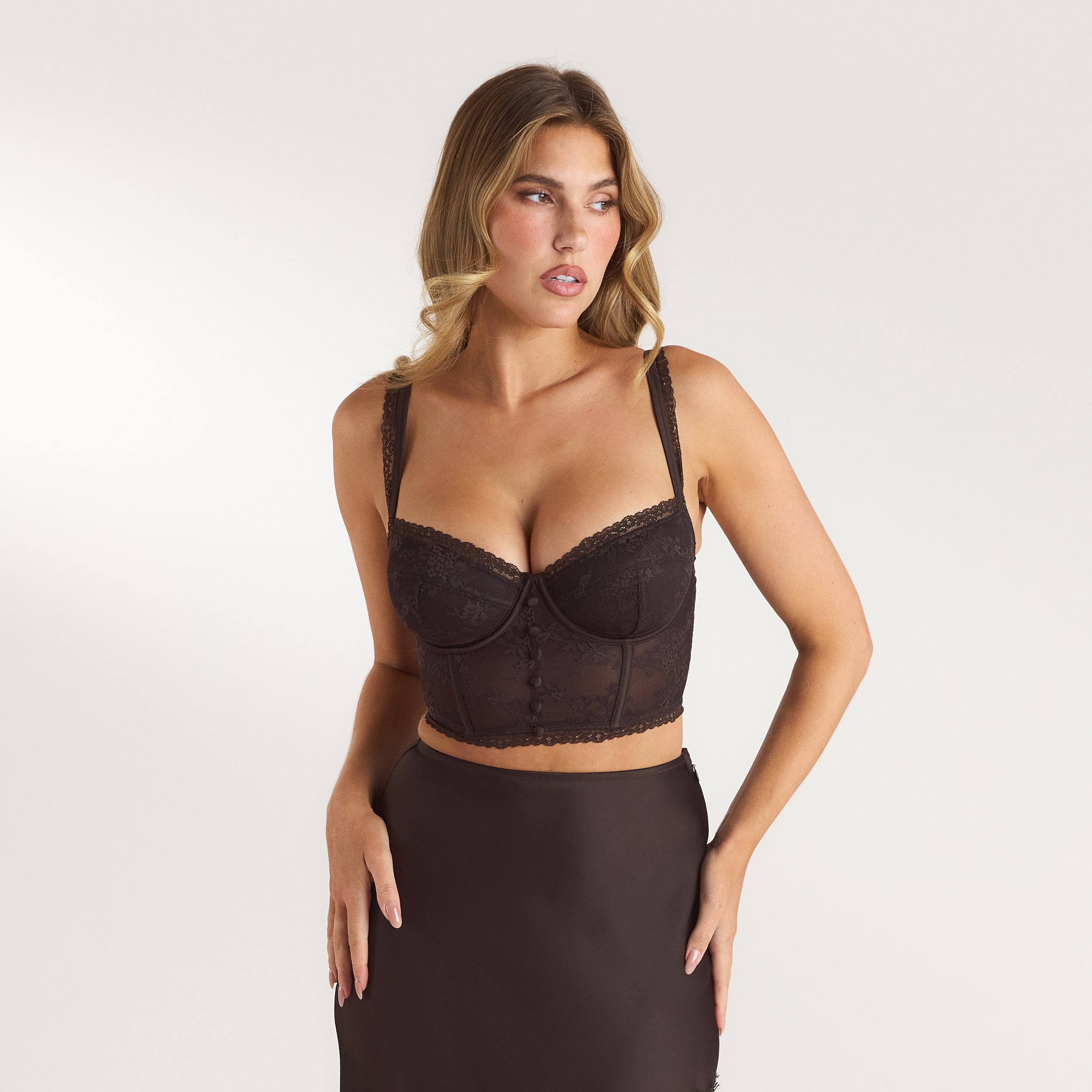 Top Bralette en Dentelle | Top Bralette en Dentelle - Chocolat