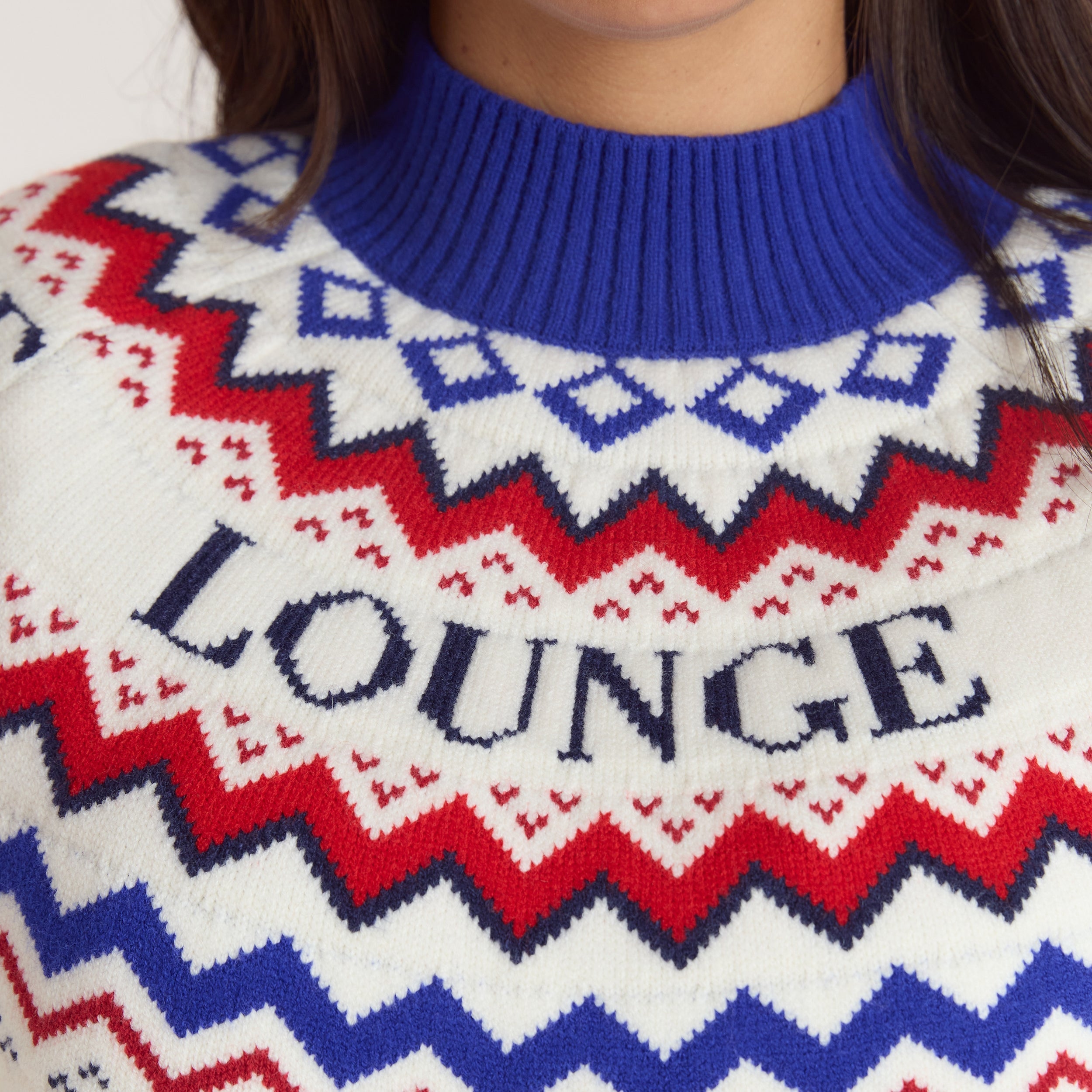 Pull Jacquard | Pull Jacquard - Crème/Rouge