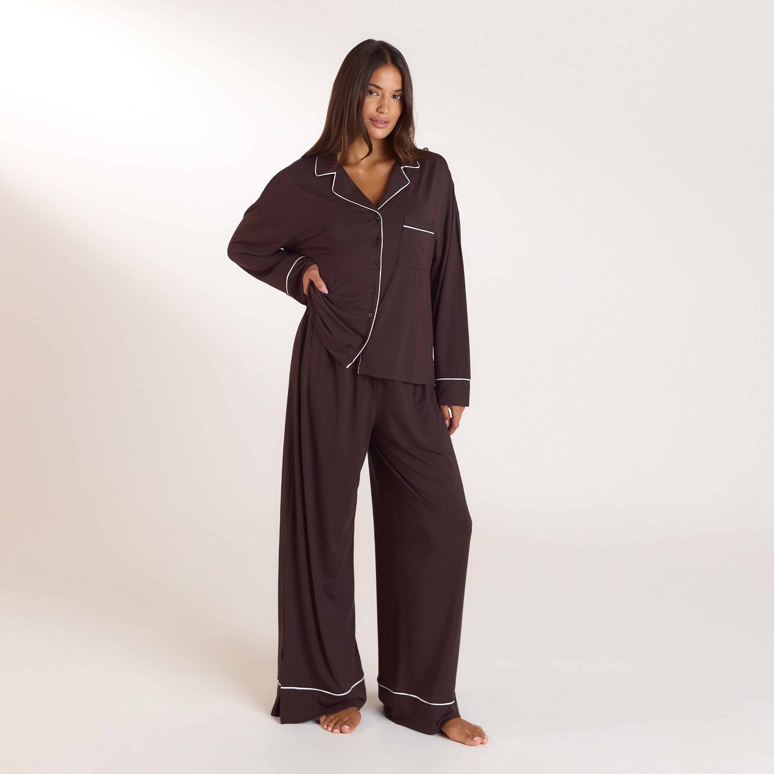 Pantalon de Pyjama Modal  | Pantalon de Pyjama Modal  - Chocolat Noir