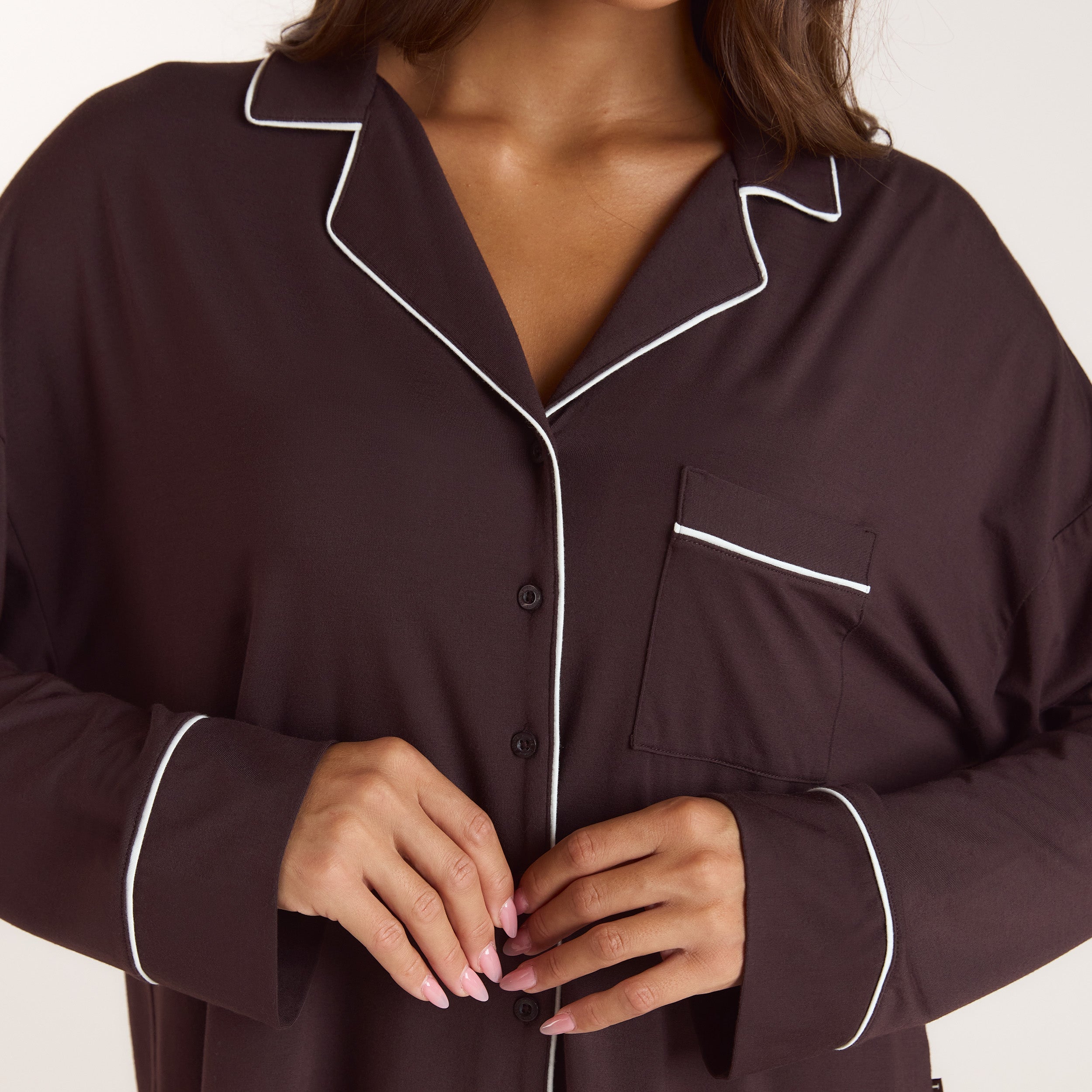 Chemise de Pyjama Modal | Chemise de Pyjama Modal - Chocolat Noir