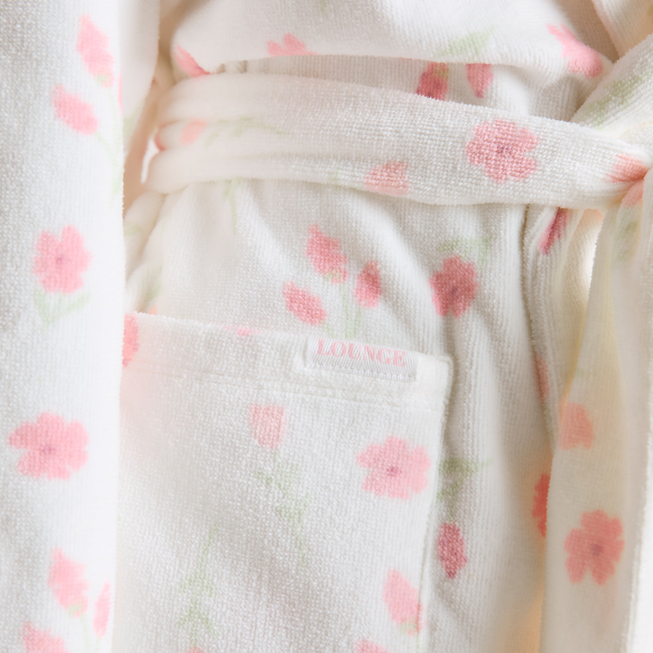 Peignoir en Tissu Éponge | Peignoir en Tissu Éponge - Motif Floral