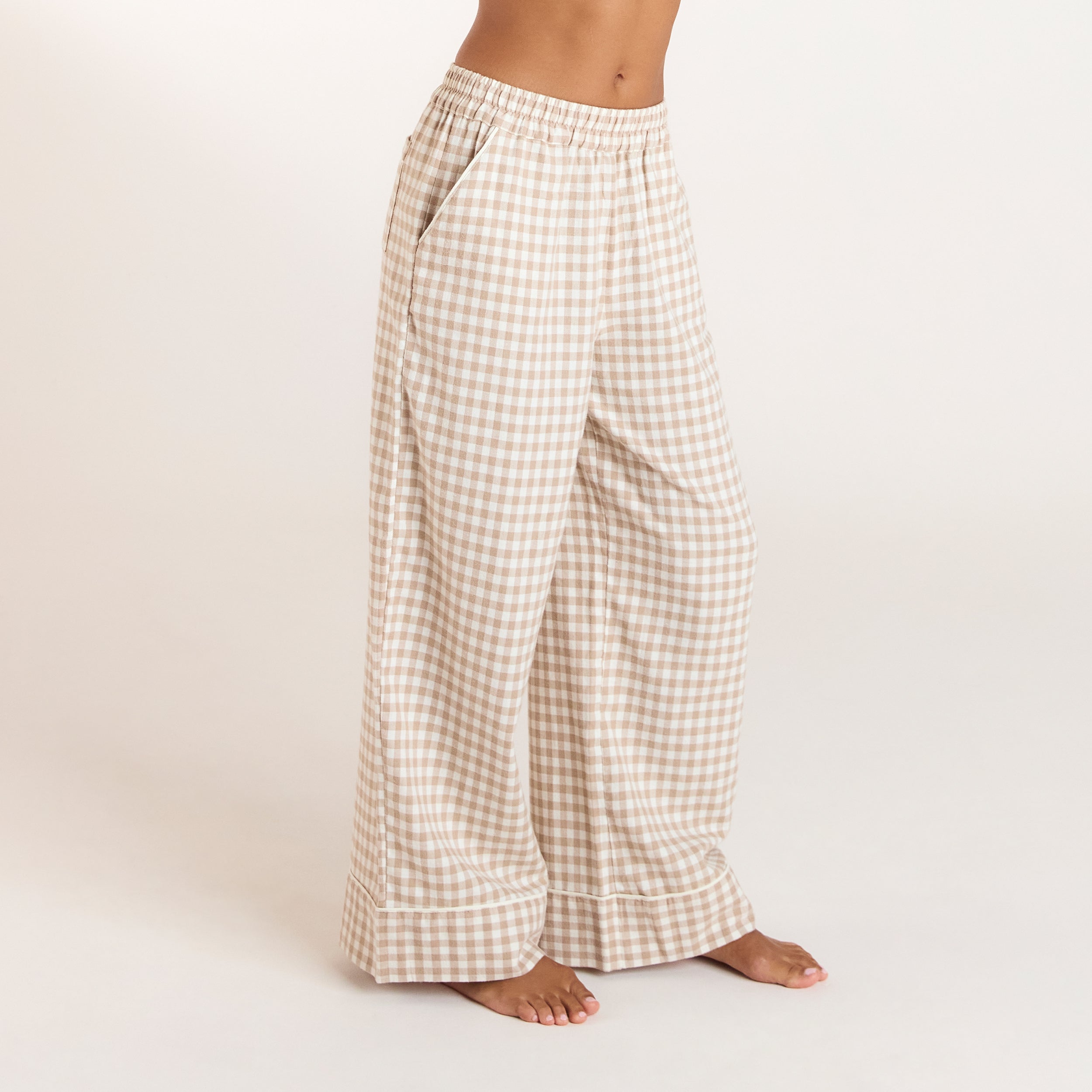 Pantalon de Pyjama Vichy - Beige