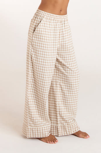 Pantalon de Pyjama Vichy - Beige