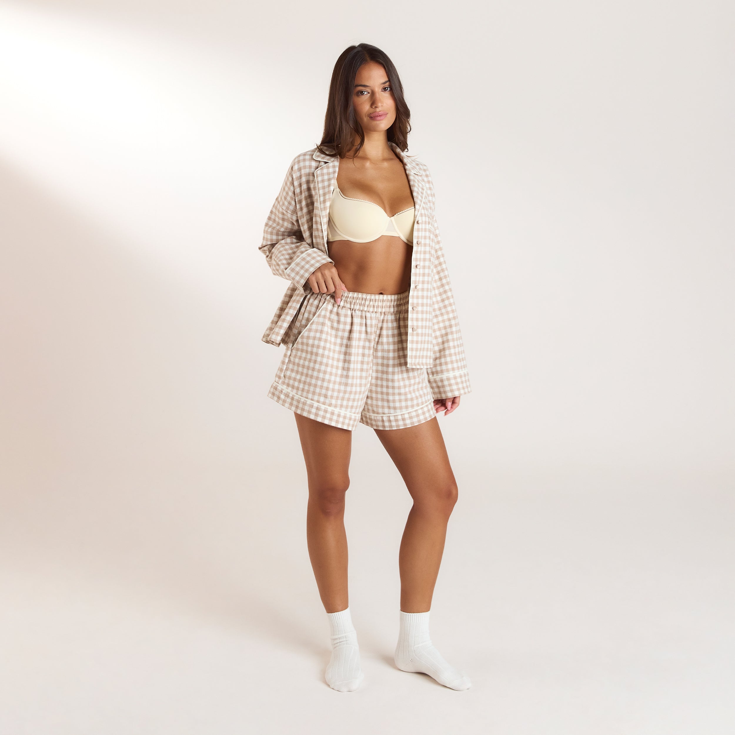 Short de Pyjama VIchy | Short de Pyjama VIchy - Beige