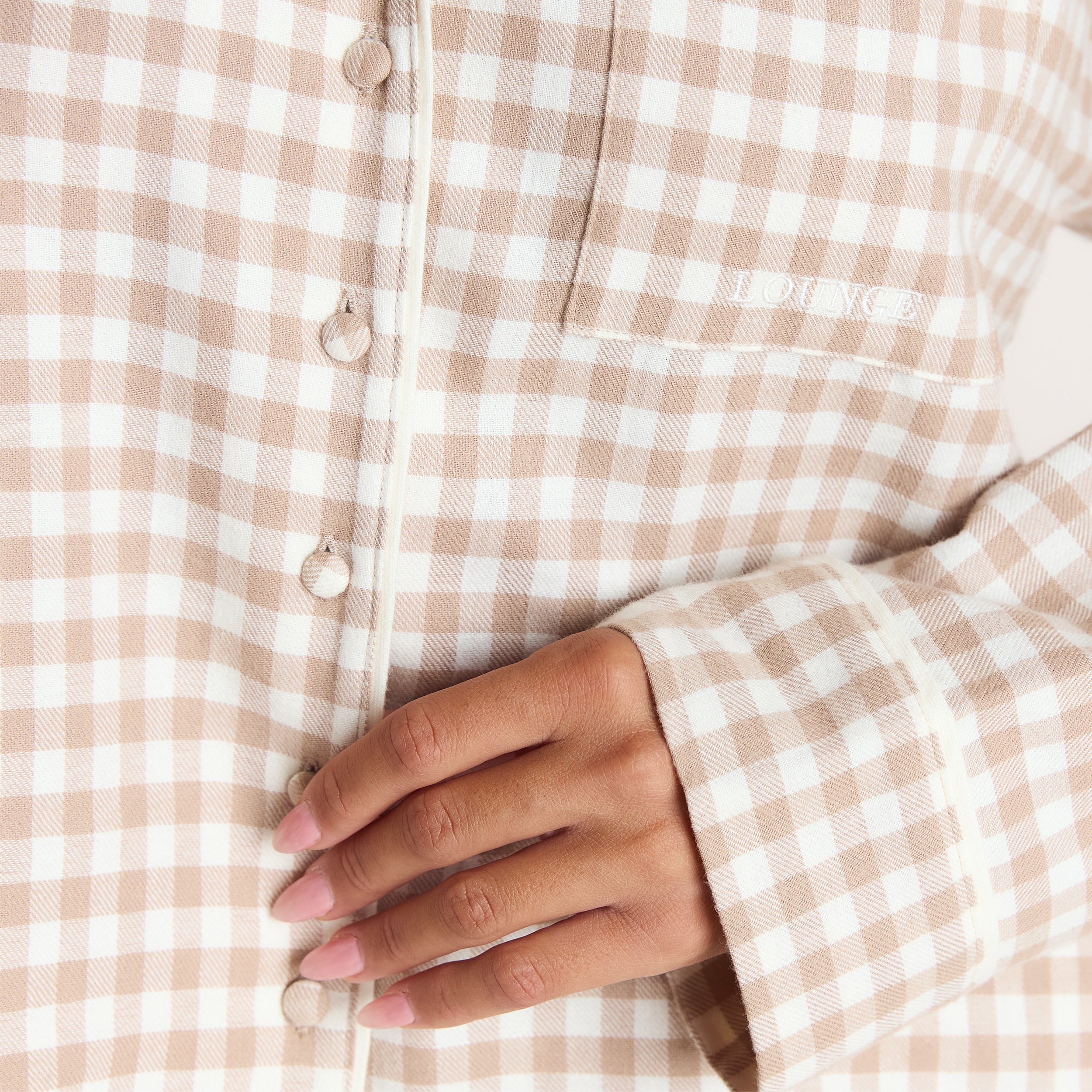 Chemise de Pyjama Vichy | Chemise de Pyjama Vichy - Beige