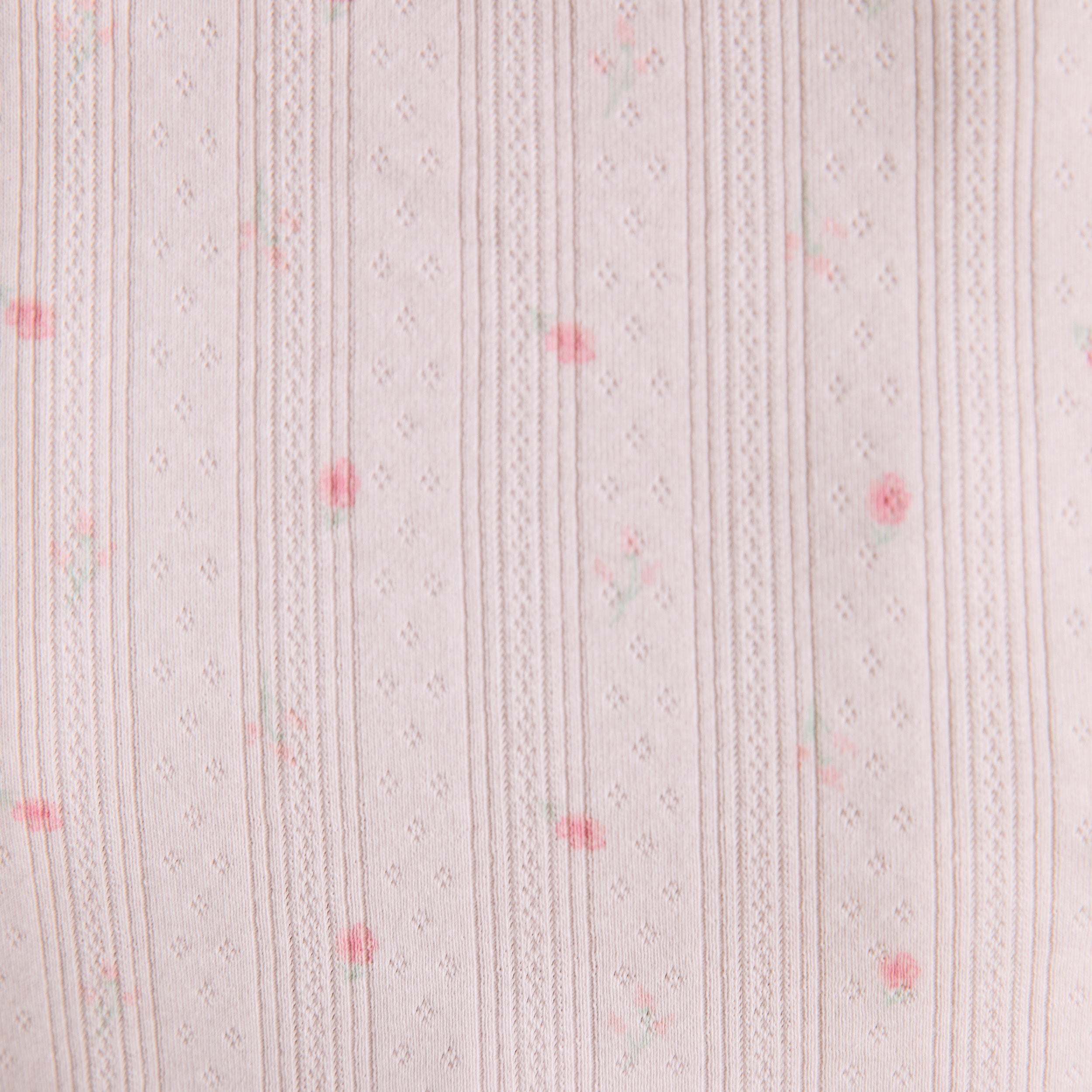 Haut de Pyjama en Pointelle  | Haut de Pyjama en Pointelle  - Rose Floral