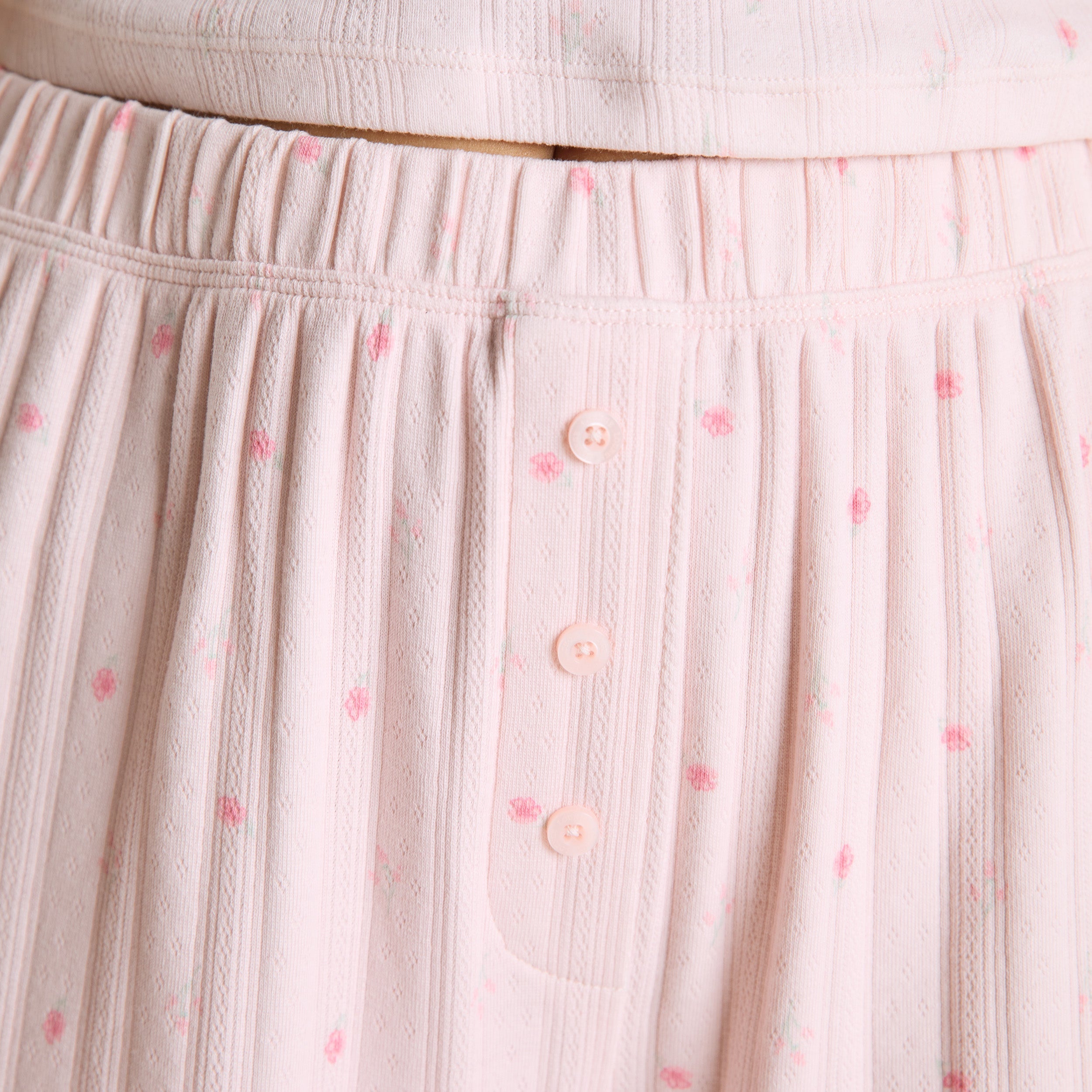 Bas de Pyjama en Pointelle | Bas de Pyjama en Pointelle - Rose Floral