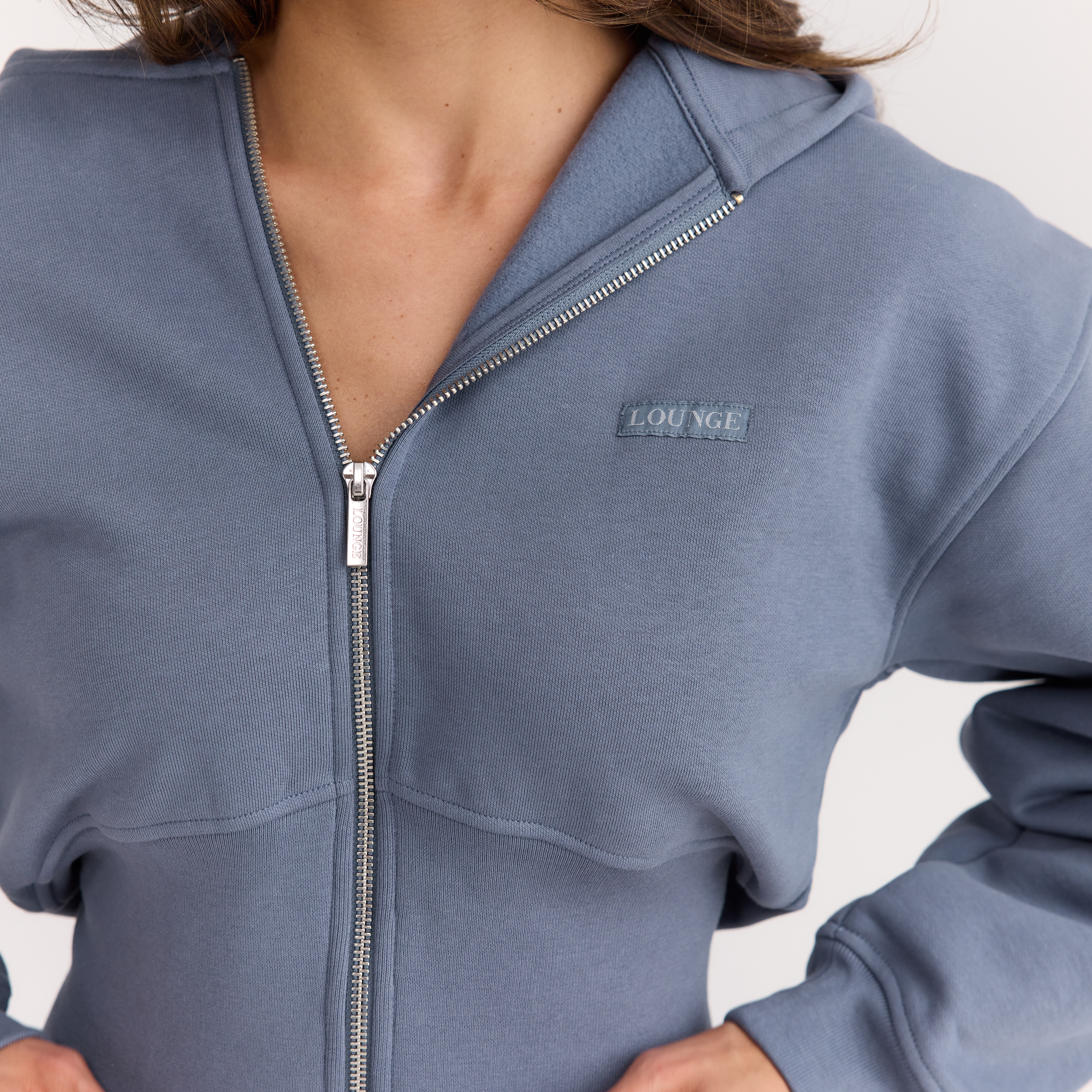 Veste Zippée Ajusté | Veste Zippée Ajusté - Bleu Ardoise