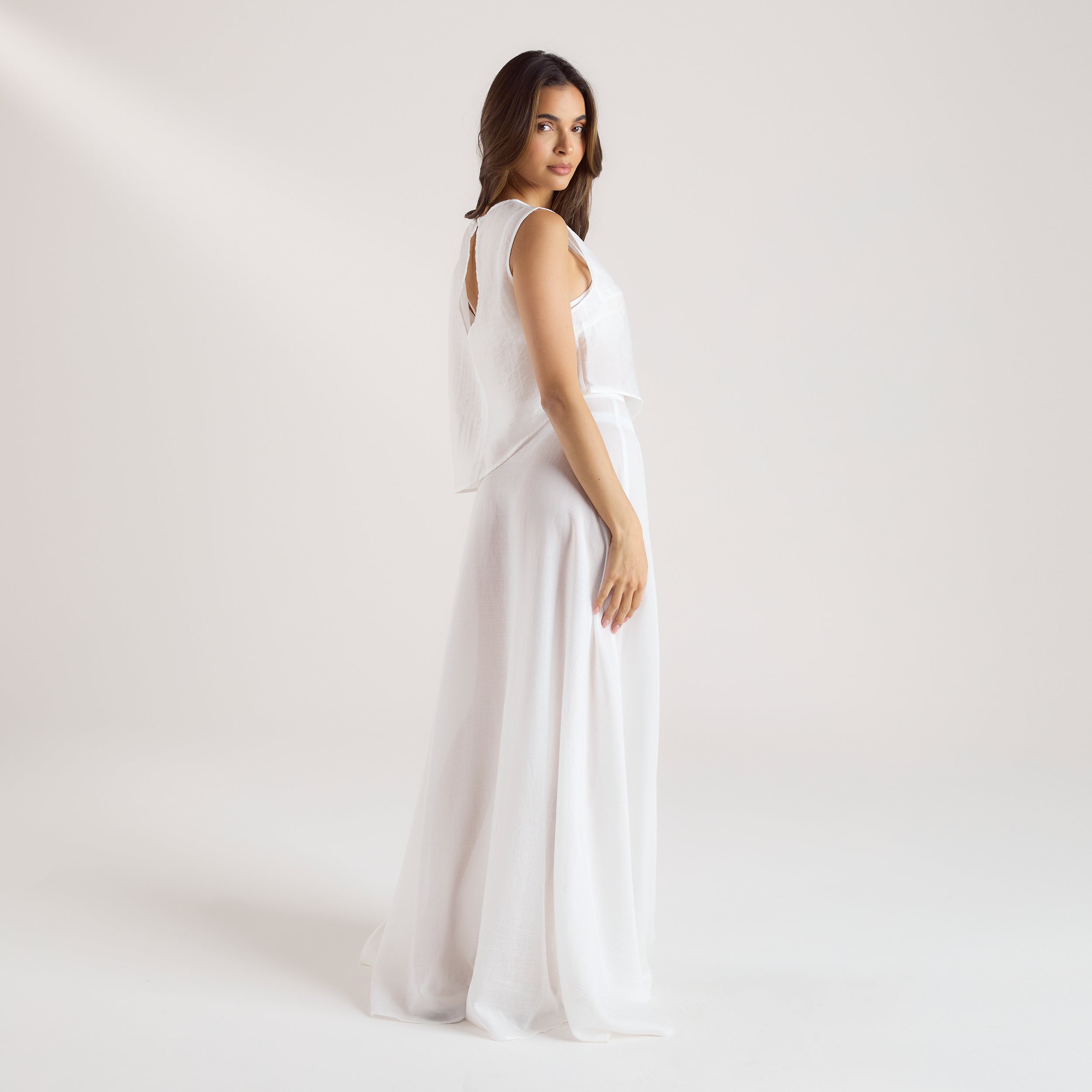 Jupe Longue Transparente | Jupe Longue Transparente - Blanc