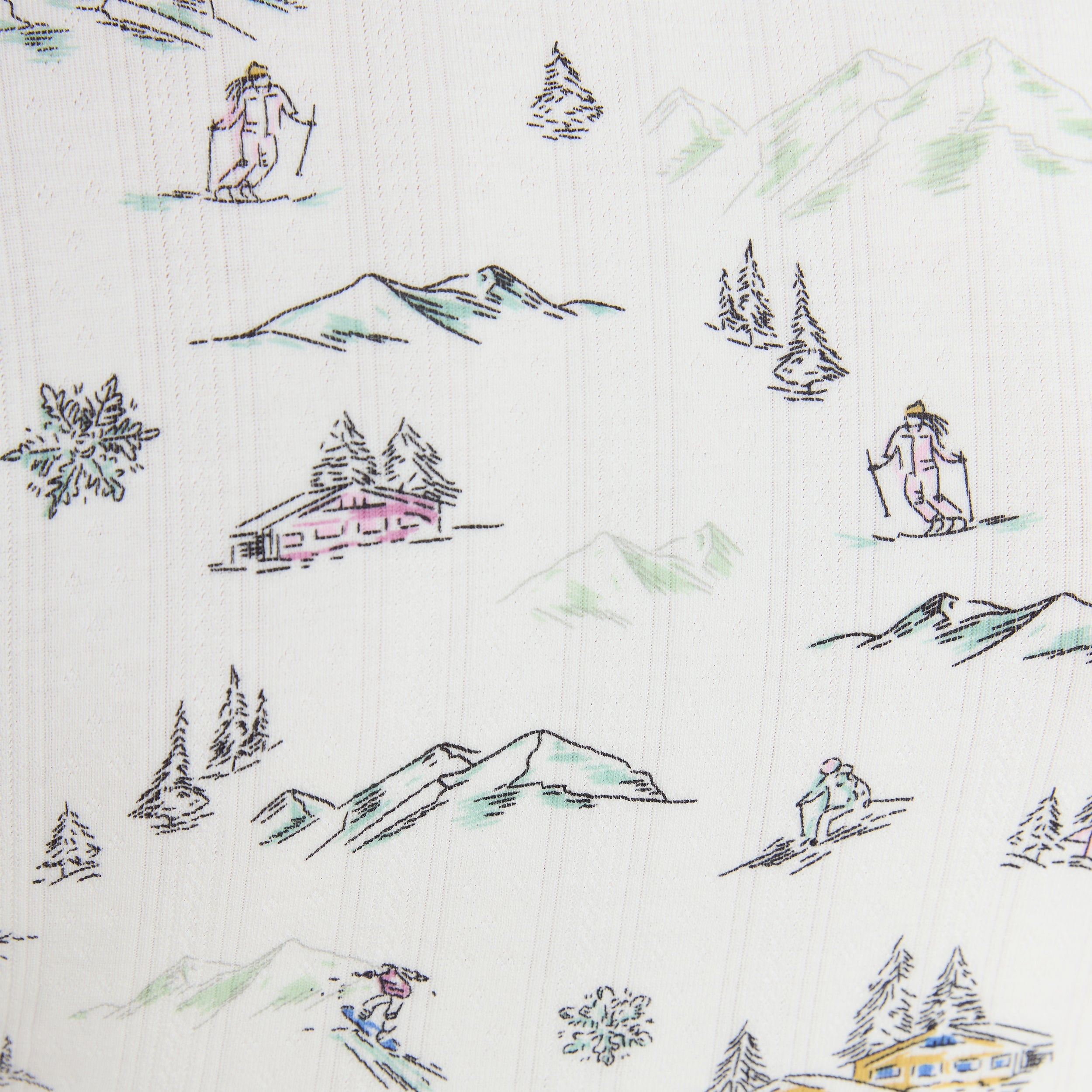 Combinaison en Pointelle Alpine Dreams | Combinaison en Pointelle Alpine Dreams - Imprimé Ski