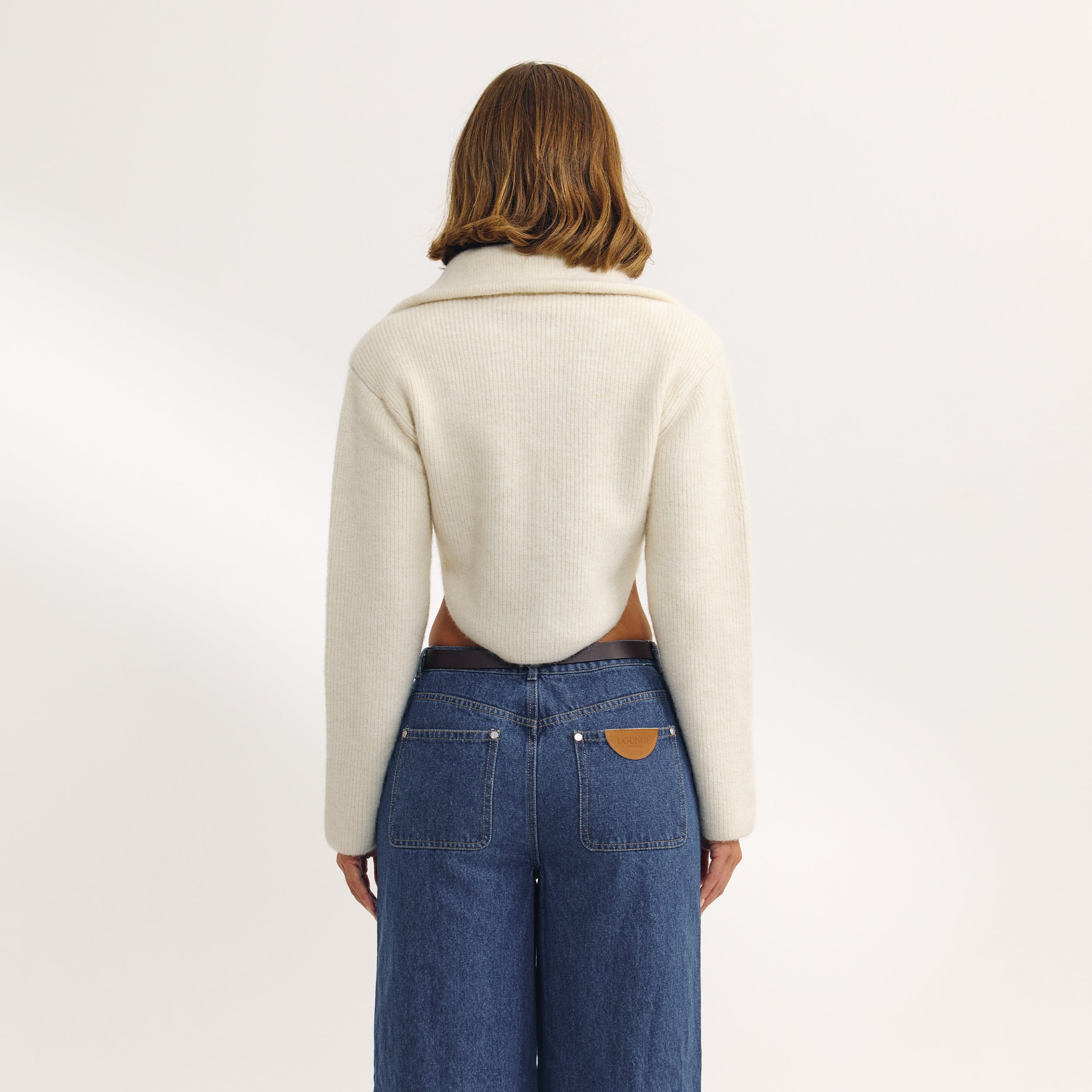 Veste Structurée en Maille | Veste Structurée en Maille - Crème