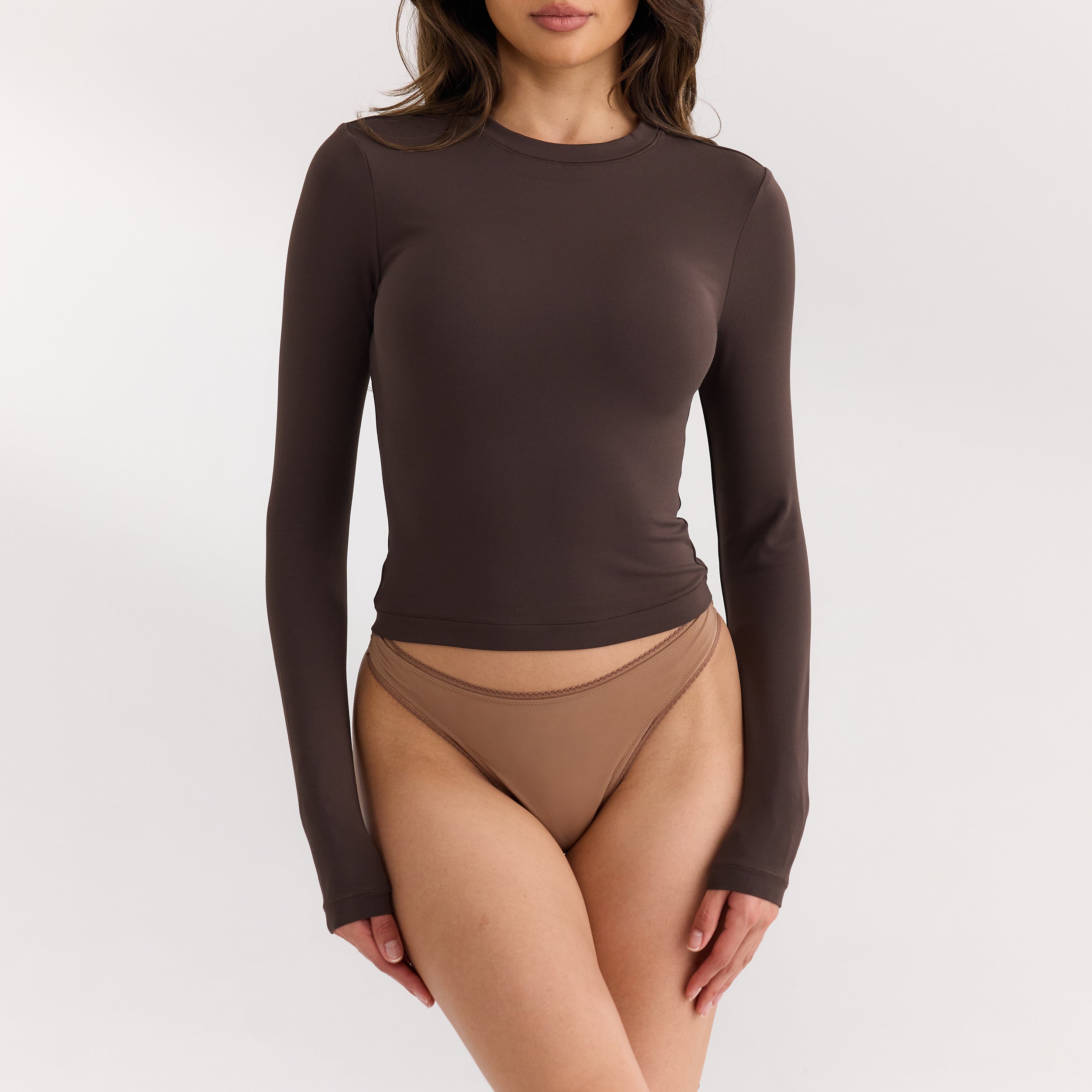 Top à Manches Longues ContourSoft™ | Top à Manches Longues ContourSoft™ - Chocolat Noir